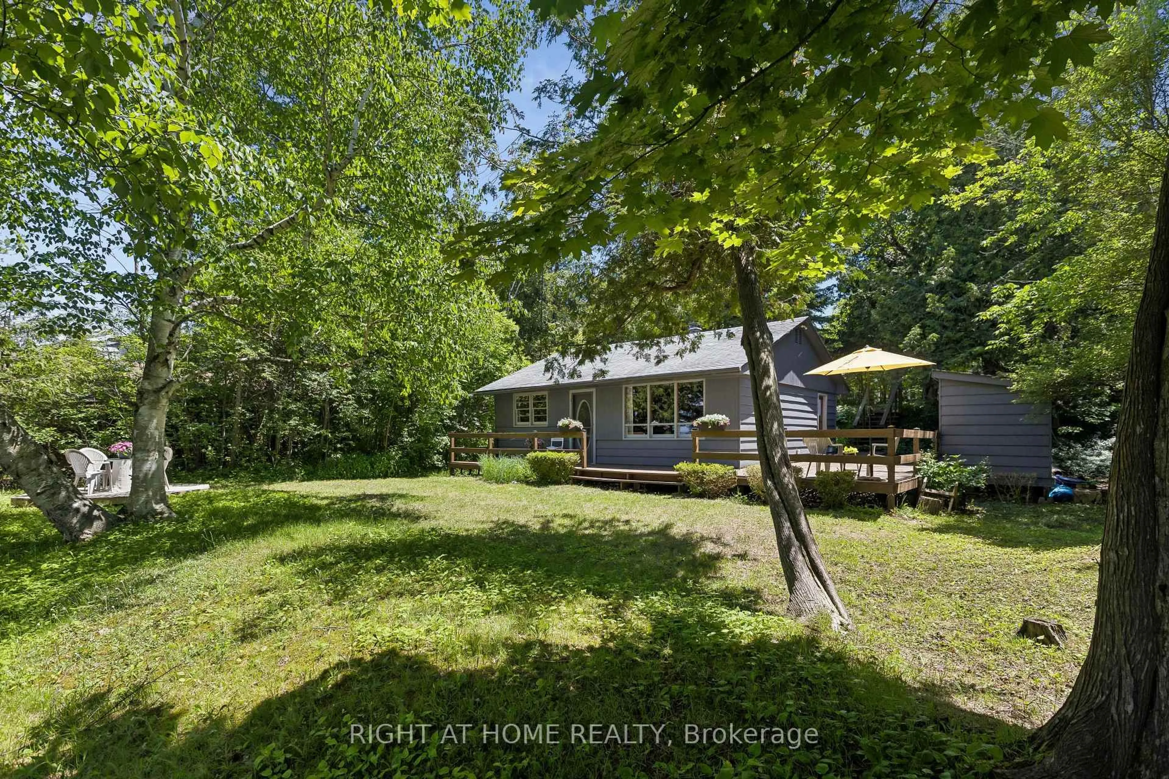 A pic from outside/outdoor area/front of a property/back of a property/a pic from drone, forest/trees view for 264 Blanchfield Rd, Saugeen Shores Ontario N0H 2L0
