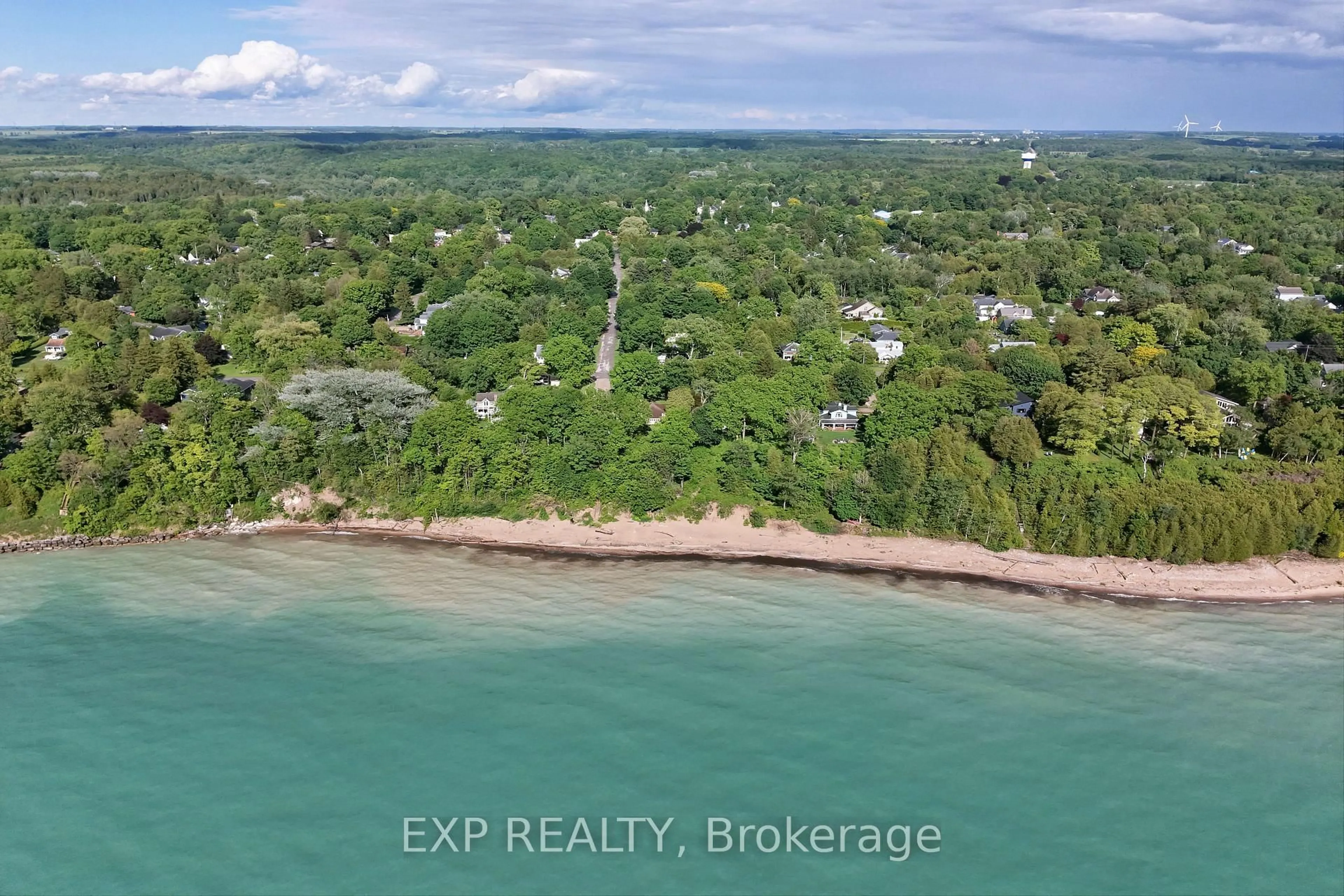 A pic from outside/outdoor area/front of a property/back of a property/a pic from drone, water/lake/river/ocean view for 18 Tuyll St, Bluewater Ontario N0M 1G0