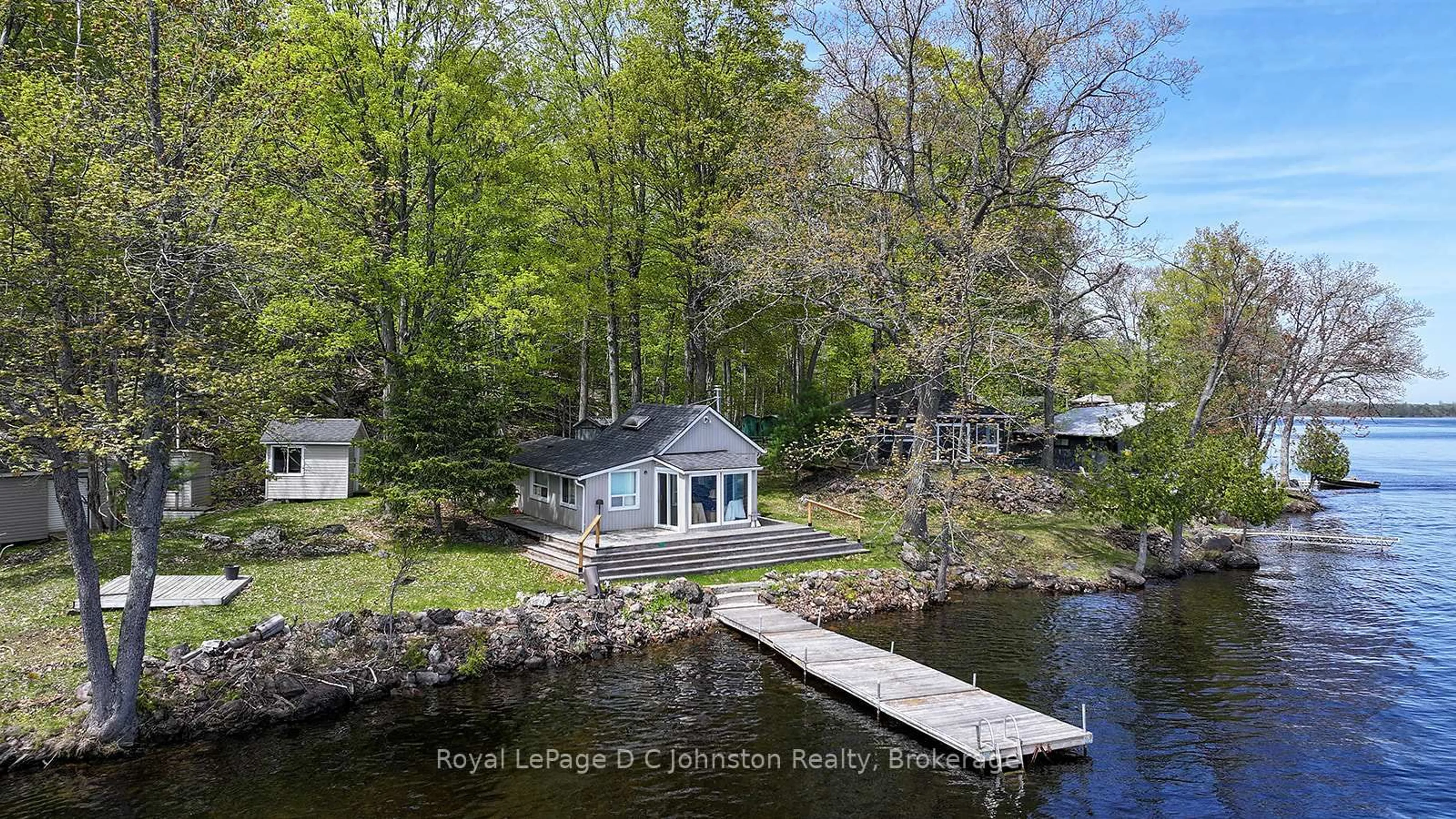 A pic from outside/outdoor area/front of a property/back of a property/a pic from drone, water/lake/river/ocean view for 250 Big Island Bel Lk Bywy, Havelock-Belmont-Methuen Ontario K0L 1Z0