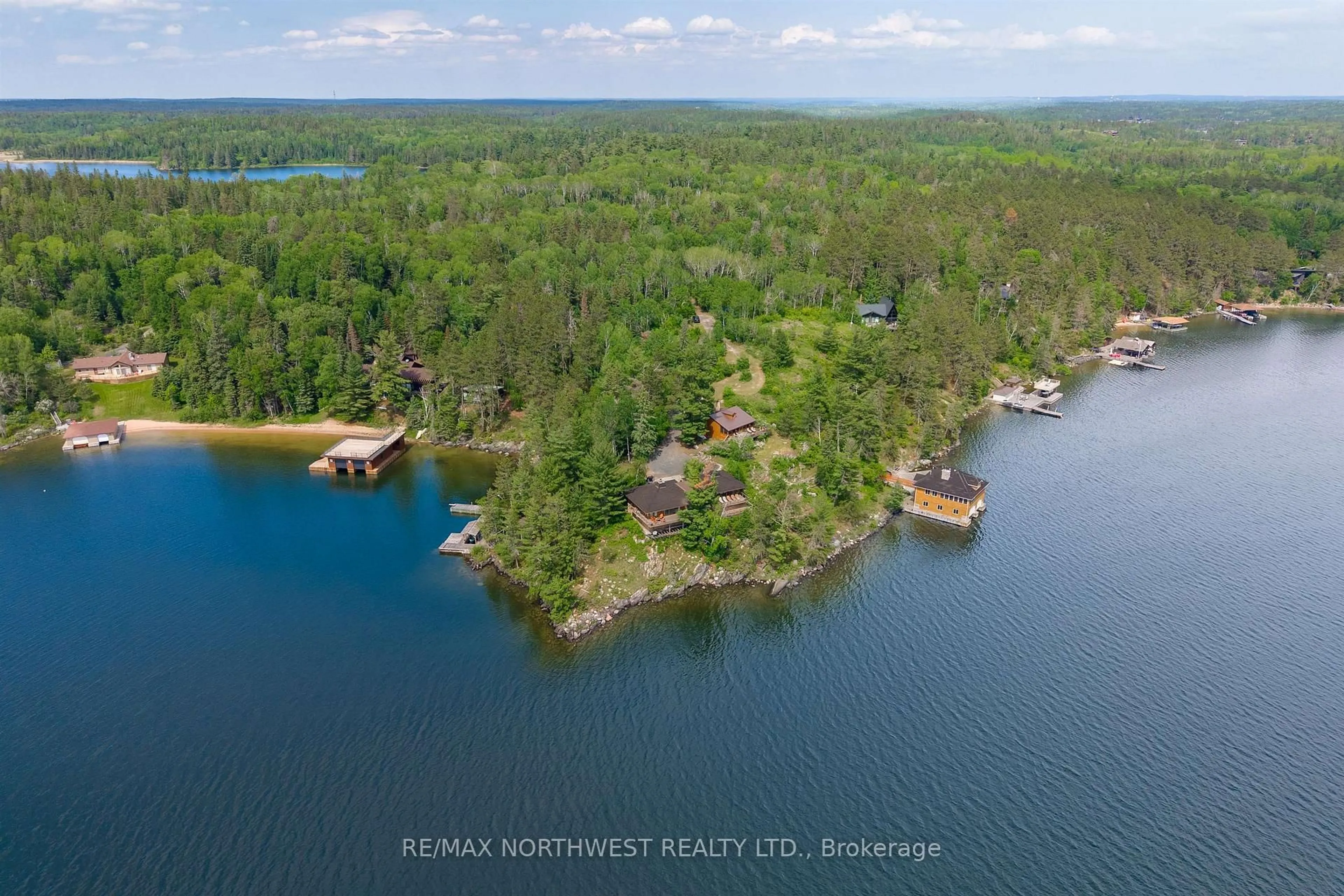 A pic from outside/outdoor area/front of a property/back of a property/a pic from drone, water/lake/river/ocean view for FR 3 259A Inglis Lake Road, Kenora Remote Area Ontario P0X 1C0