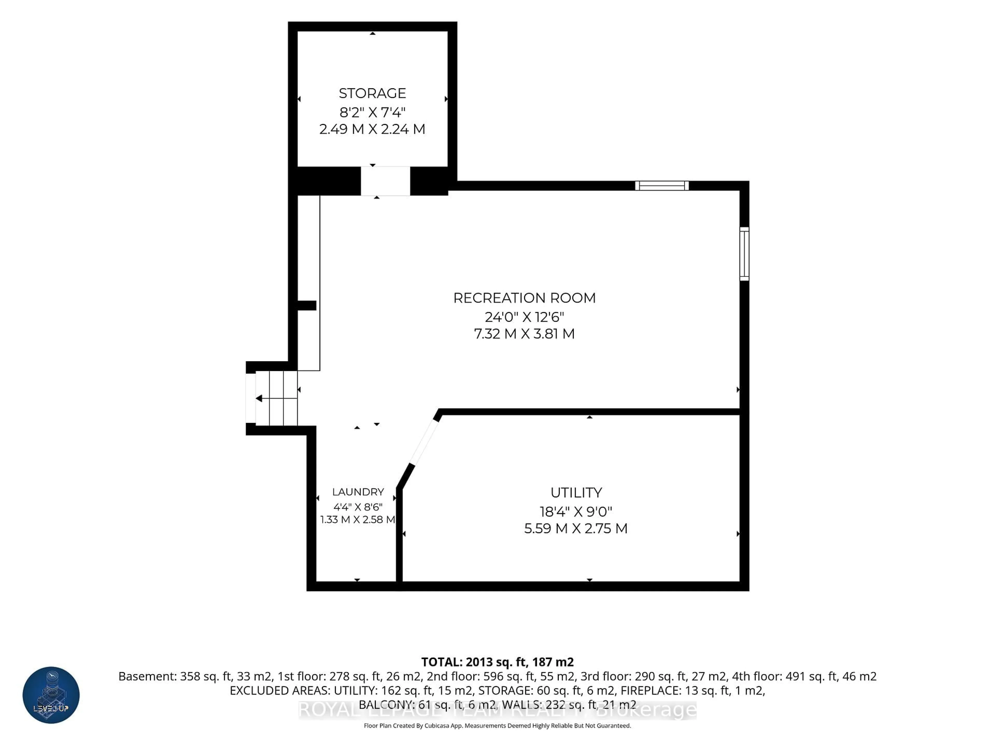 Floor plan for 631 Courtenay Ave, Ottawa Ontario K2A 3B6