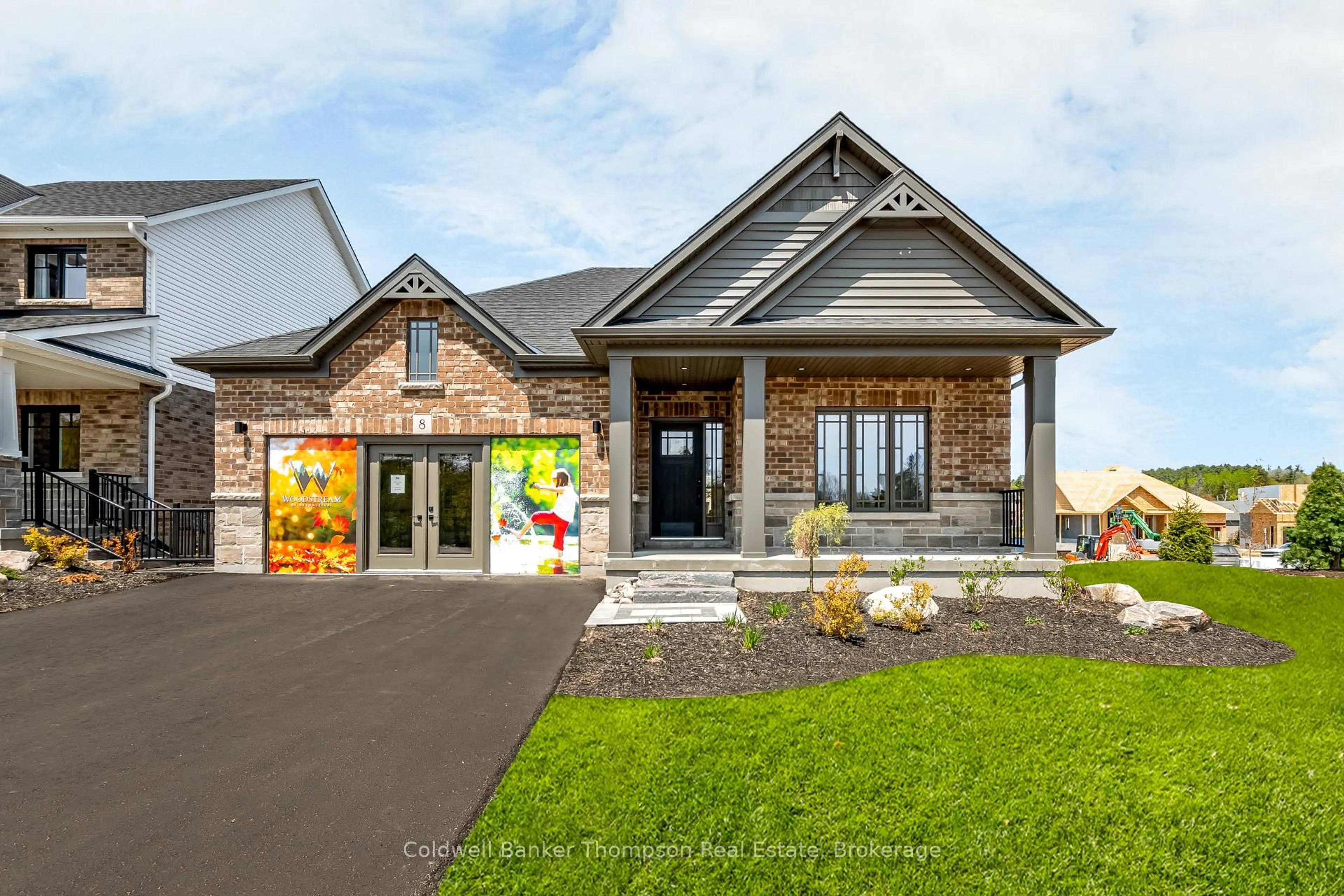 Home with brick exterior material, street for 8 Charles Morley Blvd, Huntsville Ontario P1H 0G5