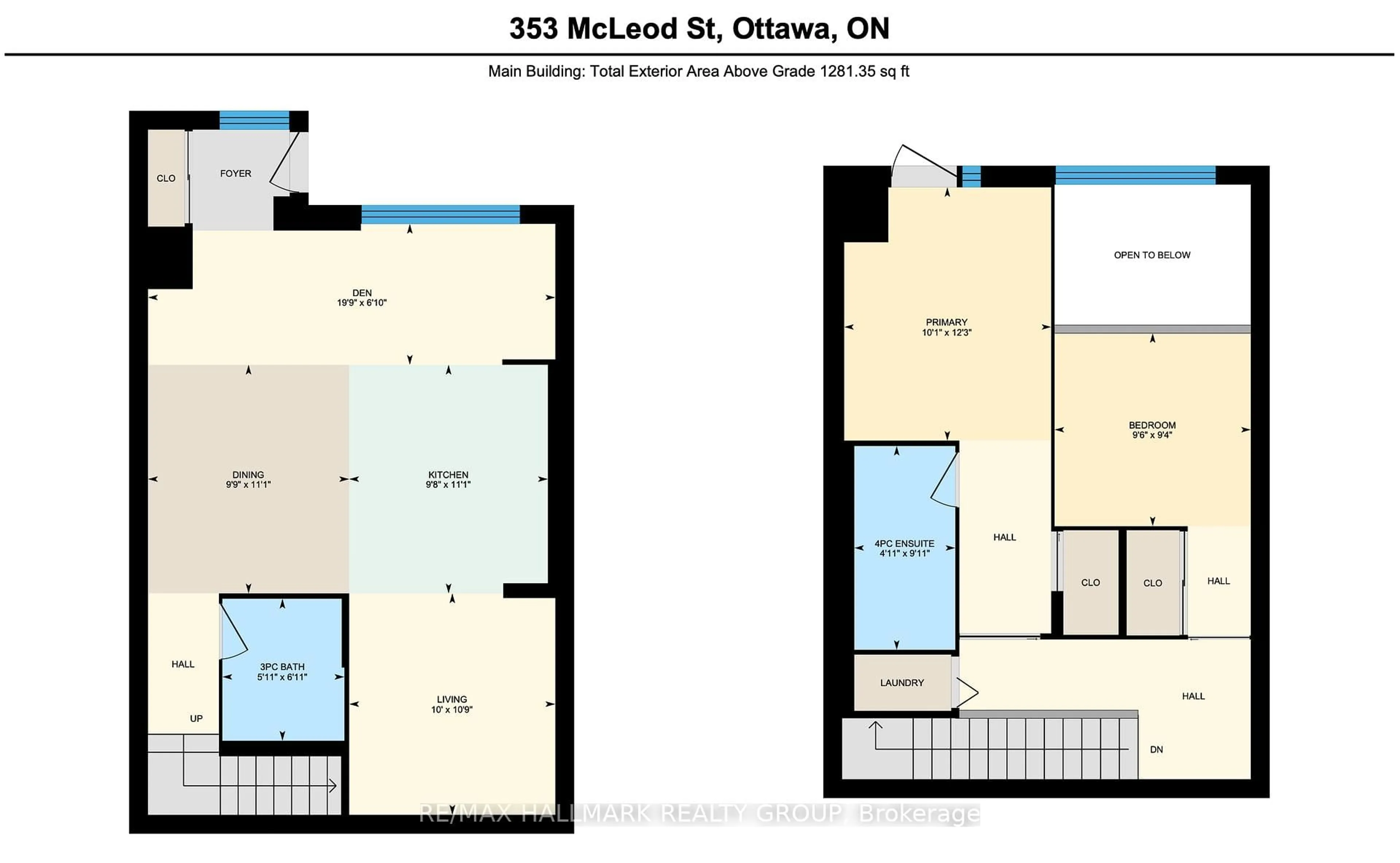 Floor plan for 353 McLeod St, Ottawa Ontario K2P 1A2