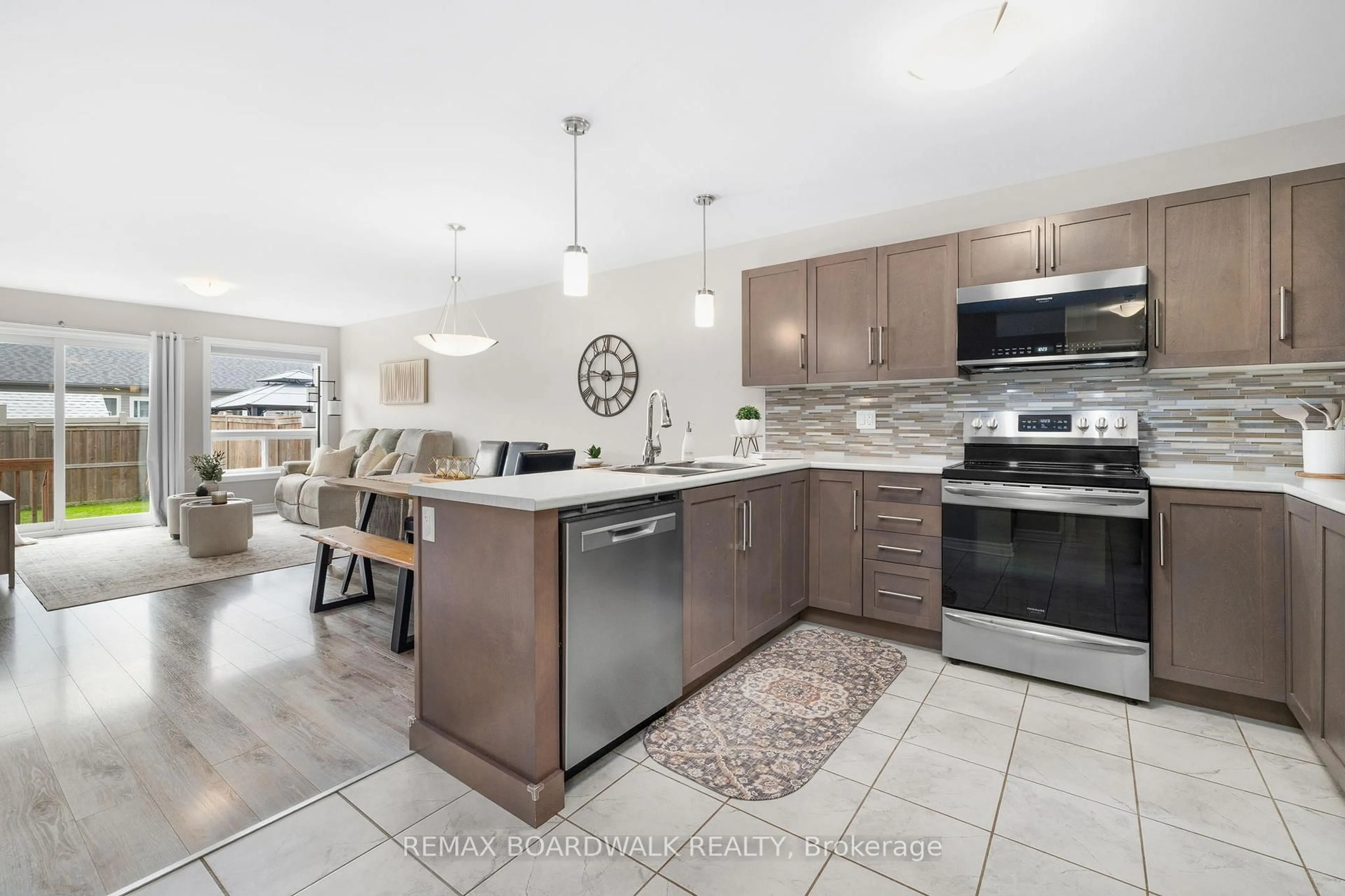 Open concept kitchen, ceramic/tile floor for 923 Leishman Dr, Almonte Ontario K0A 1A0