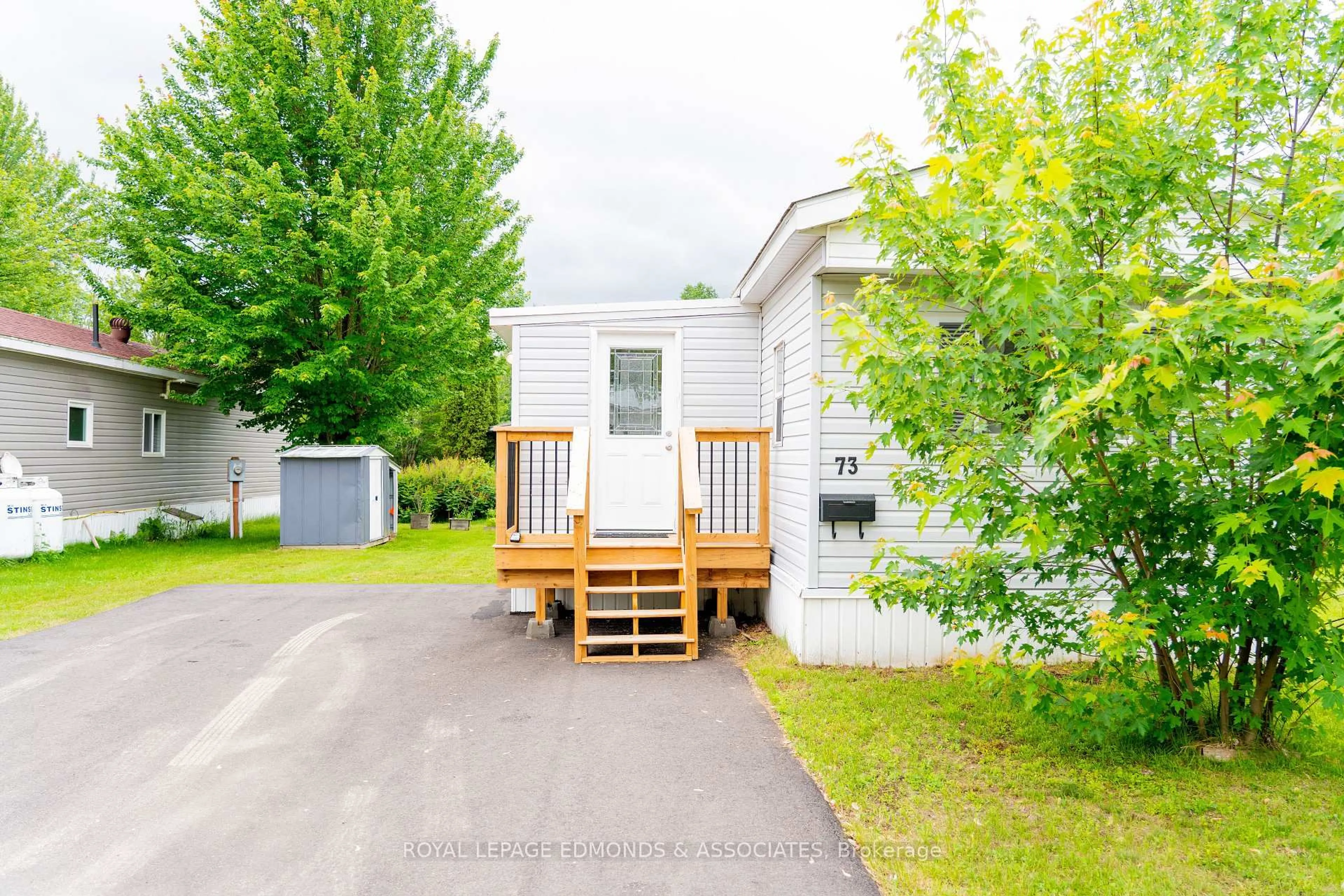 Patio, street for 73 Pinehurst Estates, Petawawa Ontario K8H 2H2