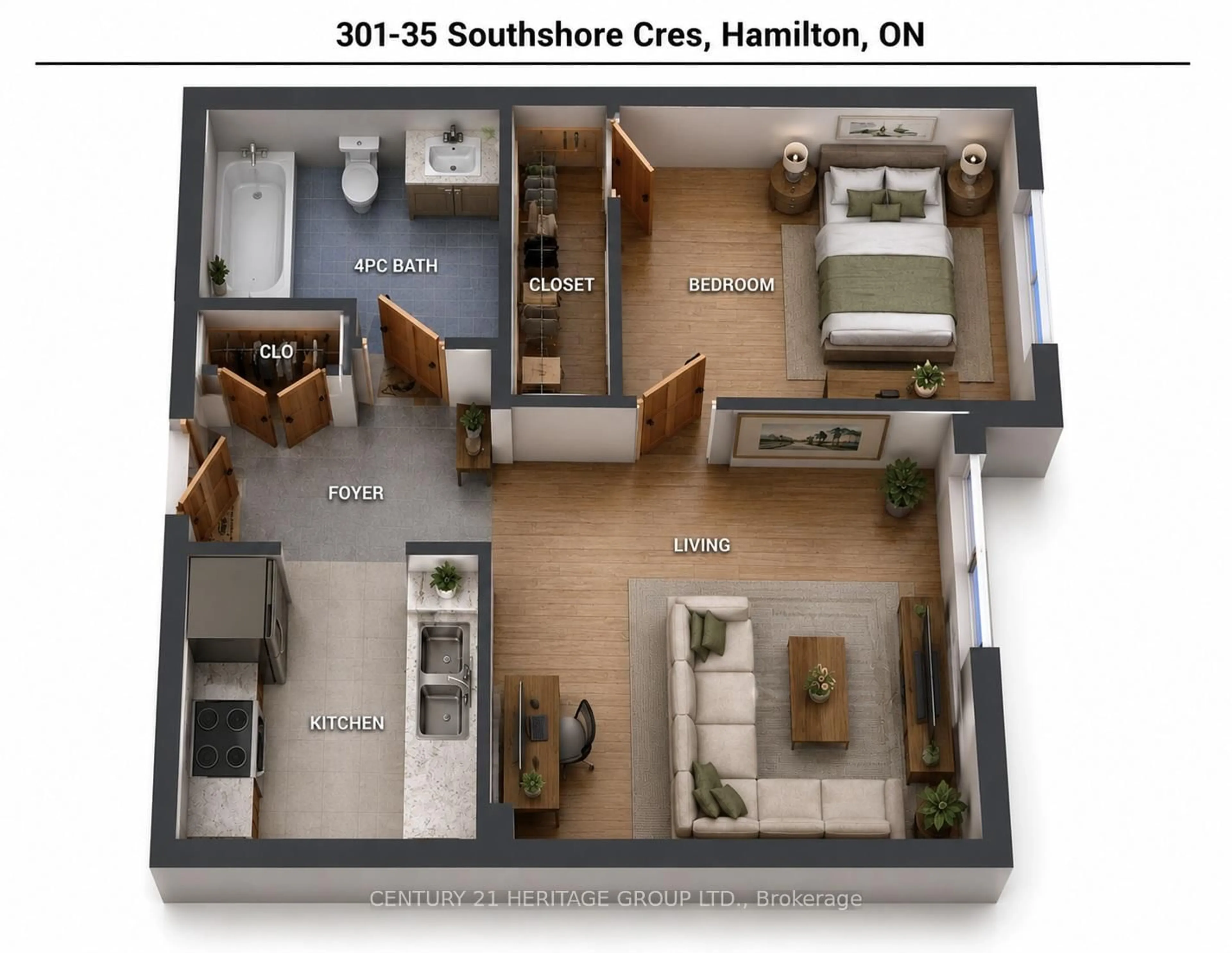 Floor plan for 35 Southshore Cres #301, Hamilton Ontario L8E 0J2