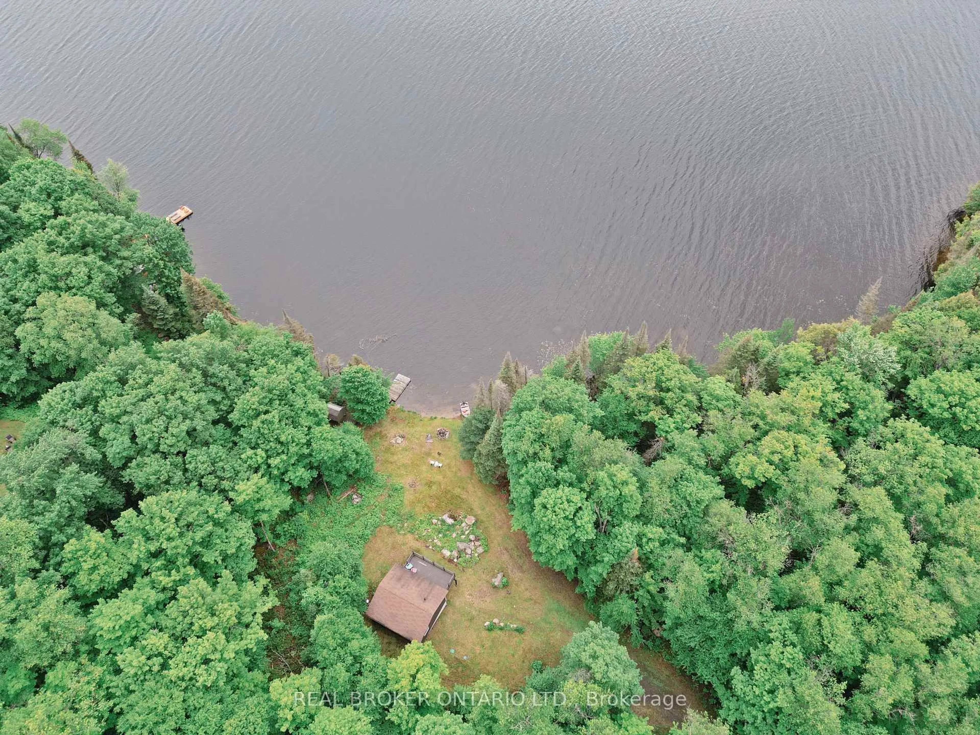 A pic from outside/outdoor area/front of a property/back of a property/a pic from drone, water/lake/river/ocean view for 41 Andy Neville Pkwy, Machar Ontario P0A 1X0