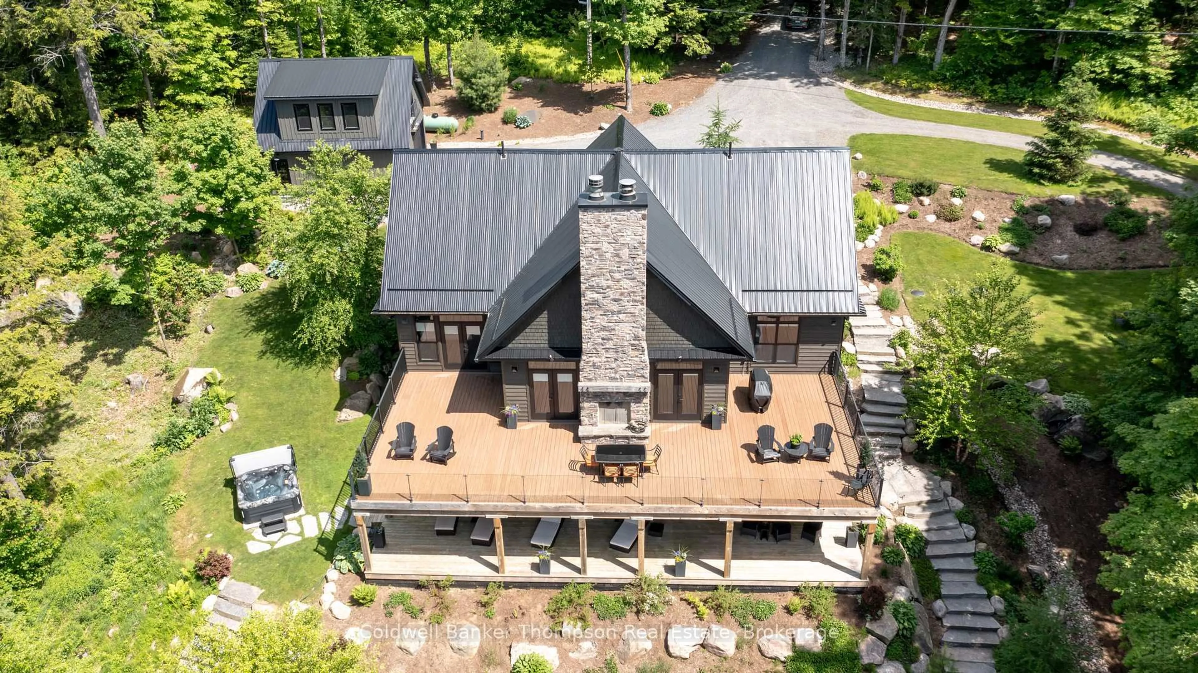 A pic from outside/outdoor area/front of a property/back of a property/a pic from drone, unknown for 1126A South Bernard Lake Rd, Strong Ontario P0A 1Z0
