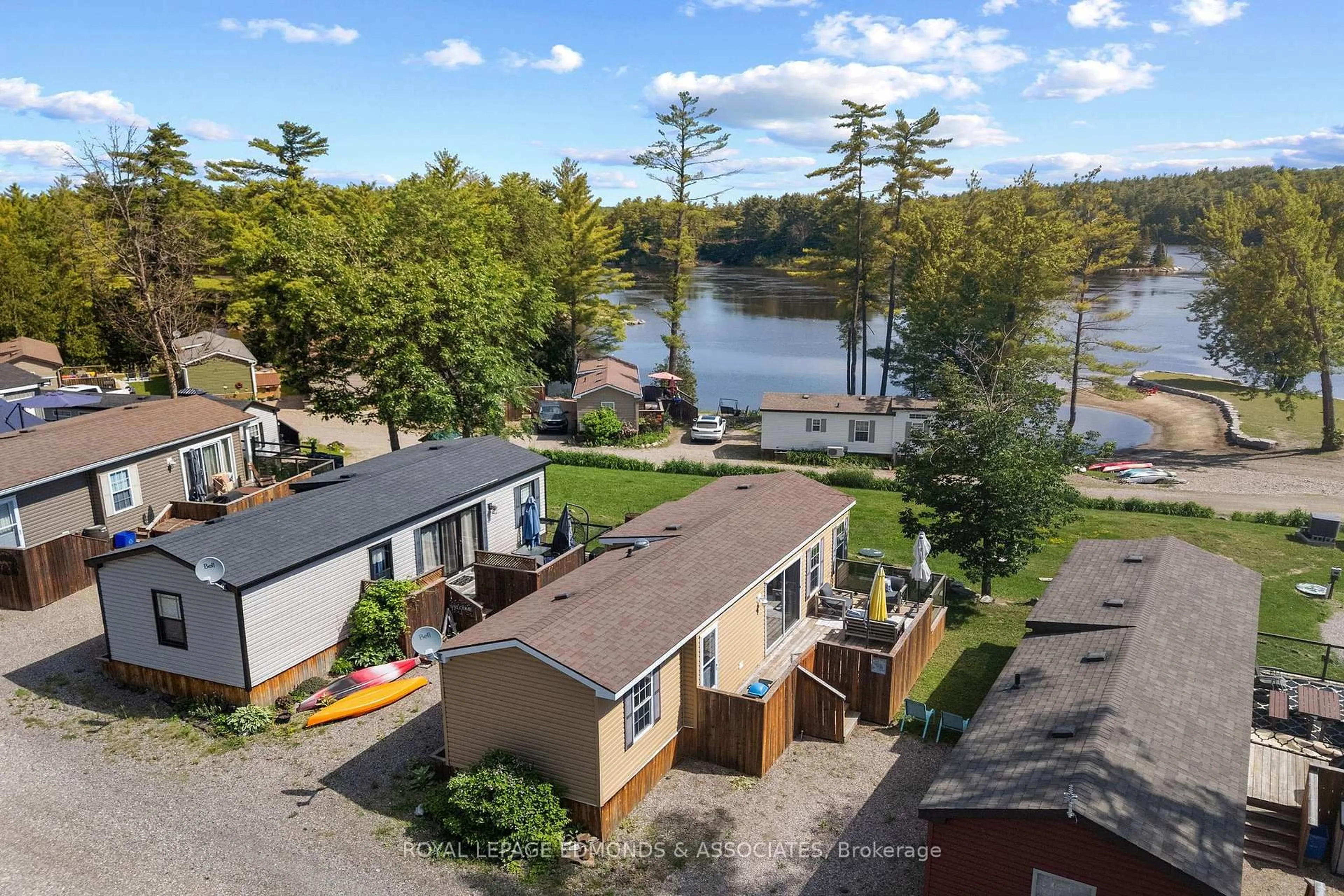 A pic from outside/outdoor area/front of a property/back of a property/a pic from drone, water/lake/river/ocean view for 92 Bingham Dr #31, Haley Station Ontario K0J 1Y0
