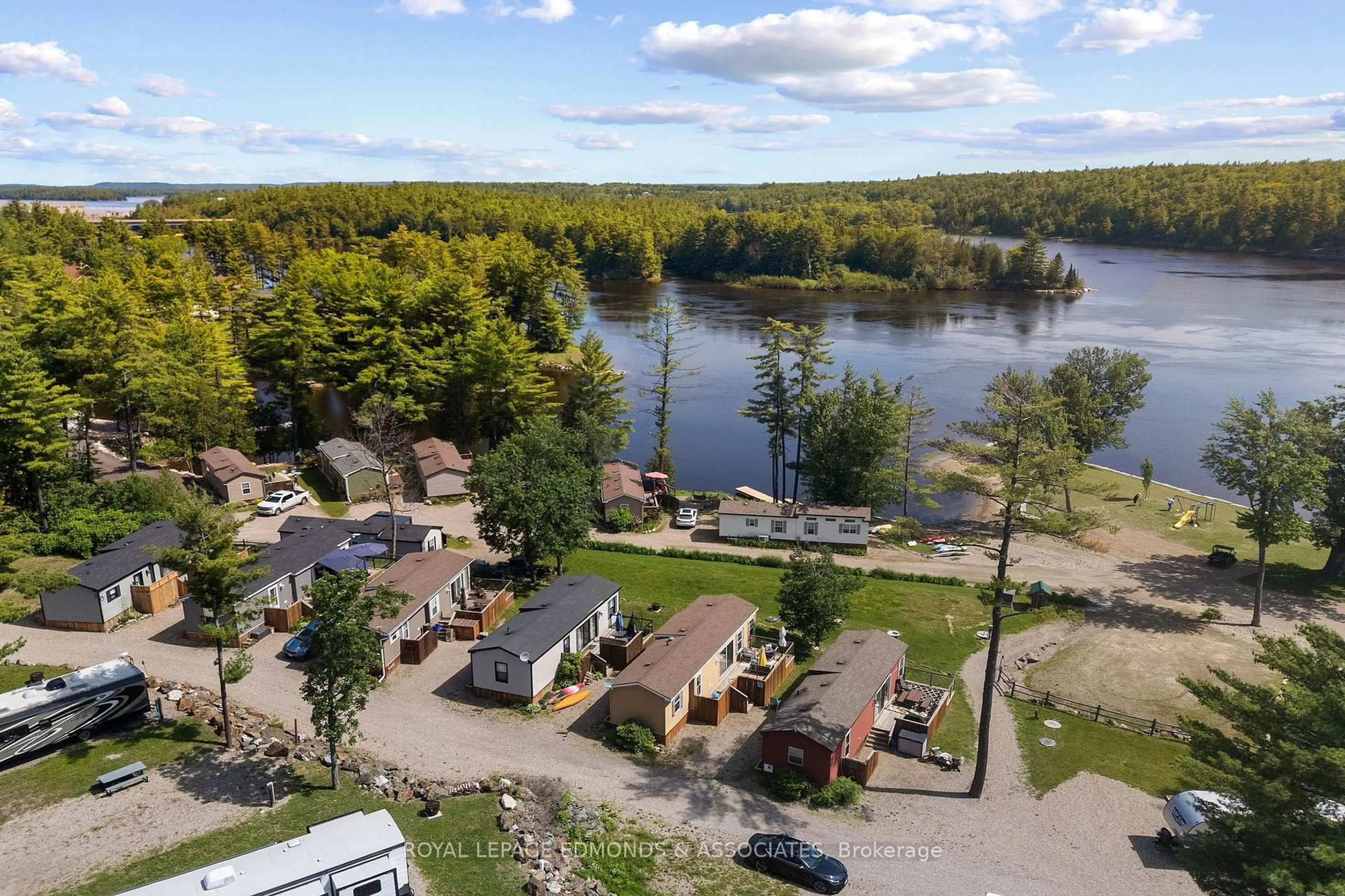 A pic from outside/outdoor area/front of a property/back of a property/a pic from drone, water/lake/river/ocean view for 92 Bingham Dr #31, Haley Station Ontario K0J 1Y0