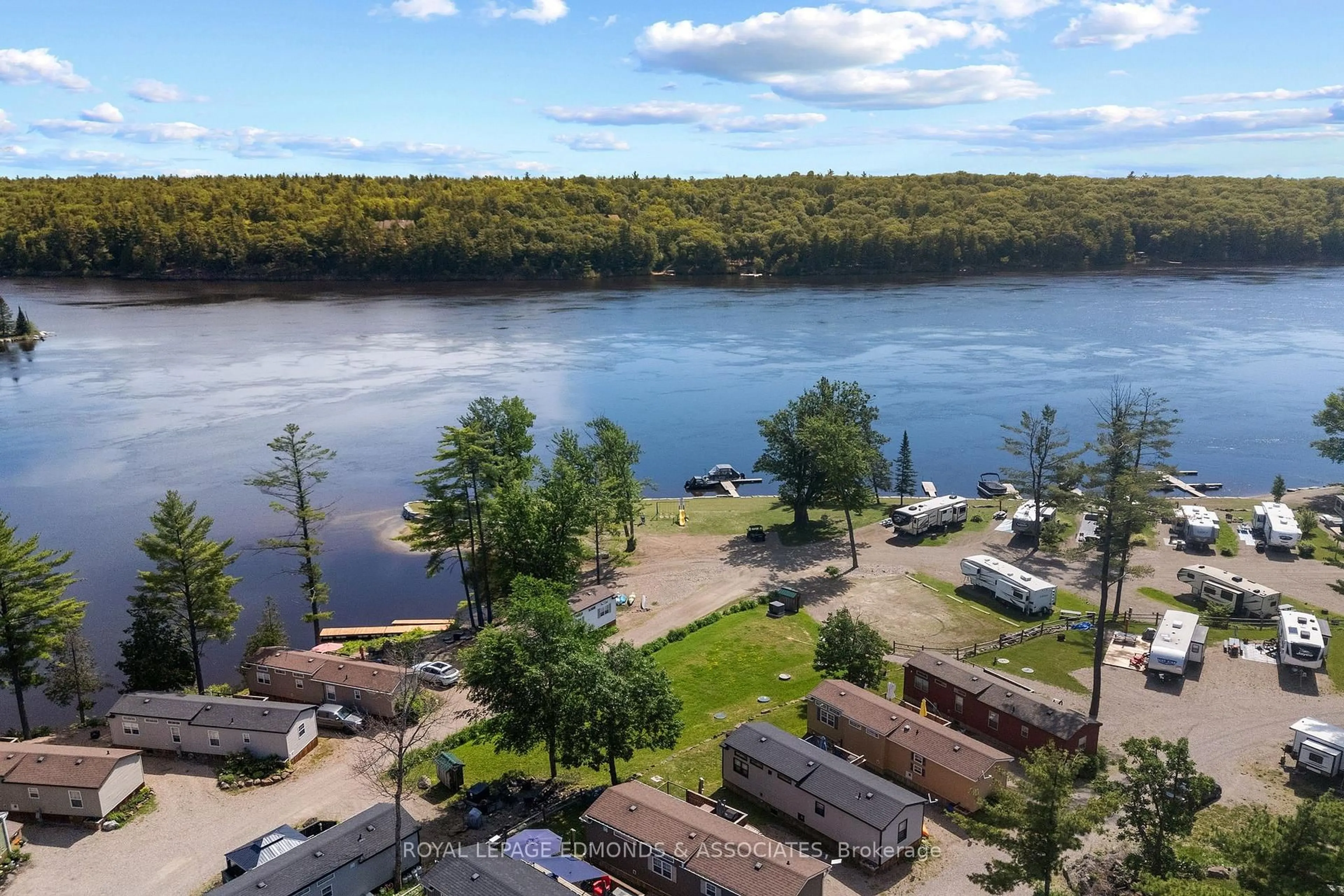 A pic from outside/outdoor area/front of a property/back of a property/a pic from drone, water/lake/river/ocean view for 92 Bingham Dr #31, Haley Station Ontario K0J 1Y0