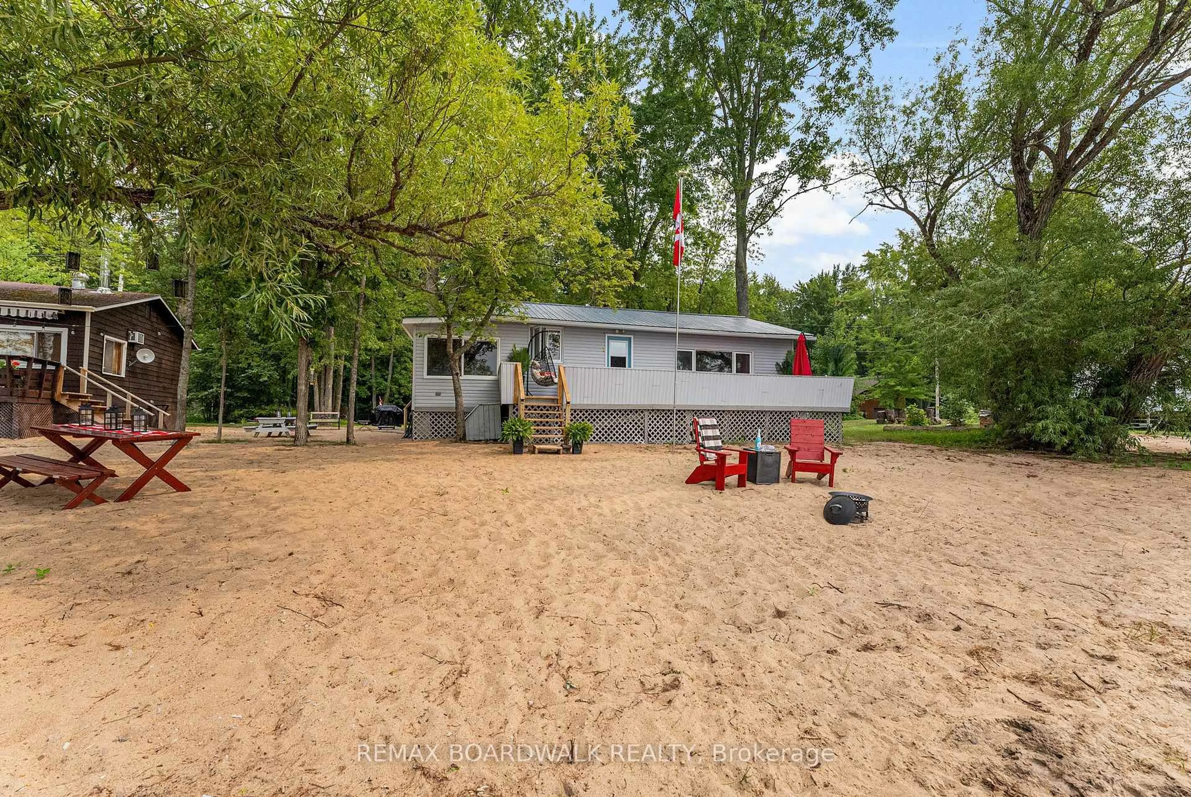 A pic from outside/outdoor area/front of a property/back of a property/a pic from drone, water/lake/river/ocean view for 391 Leavoy Lane, Renfrew Ontario K7V 3Z8