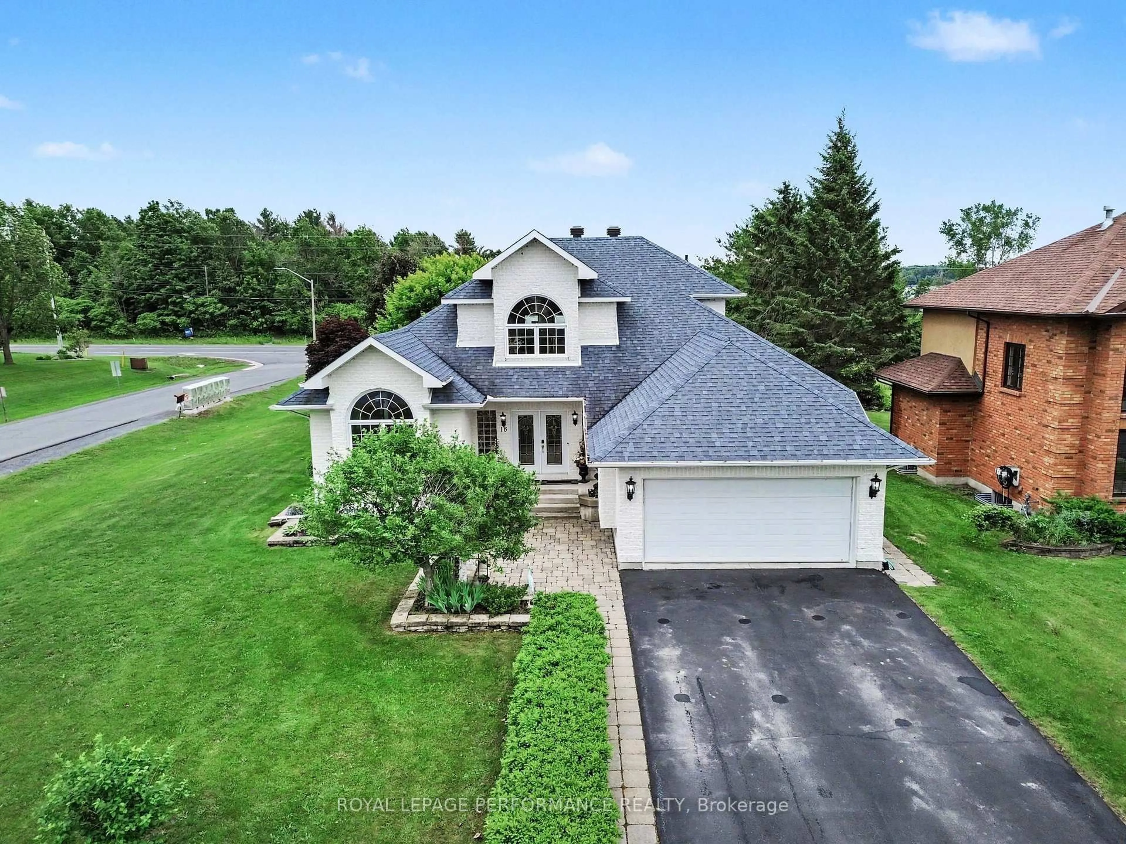 A pic from outside/outdoor area/front of a property/back of a property/a pic from drone, water/lake/river/ocean view for 18 Chantine Dr, South Stormont Ontario K0C 1P0