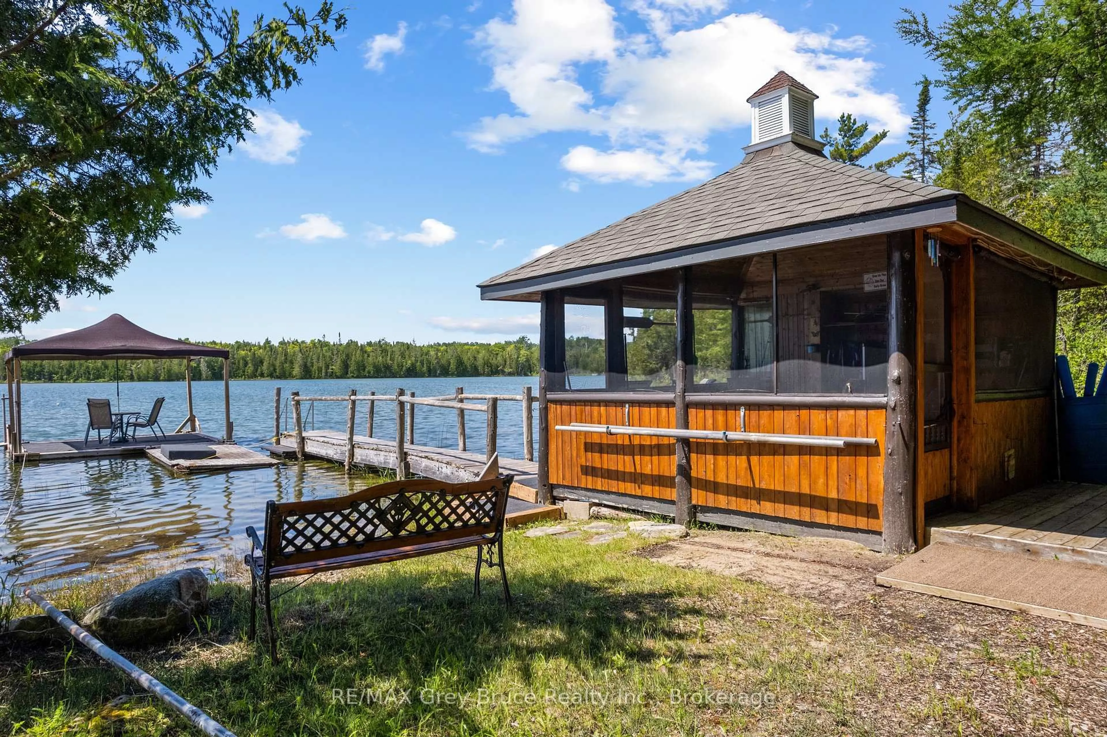 Patio, water/lake/river/ocean view for 27 Hope Dr, Northern Bruce Peninsula Ontario N0H 1Z0