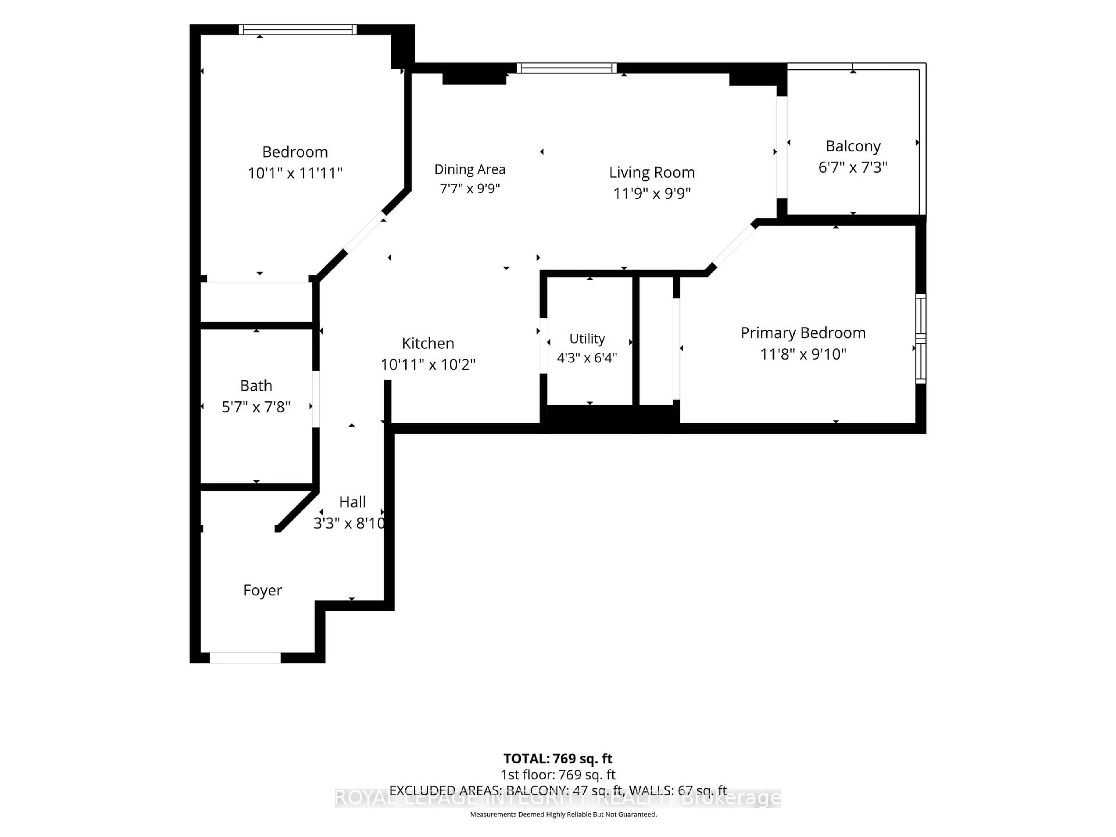 Floor plan for 310 Central Park Dr #6Q, Ottawa Ontario K2C 4G4