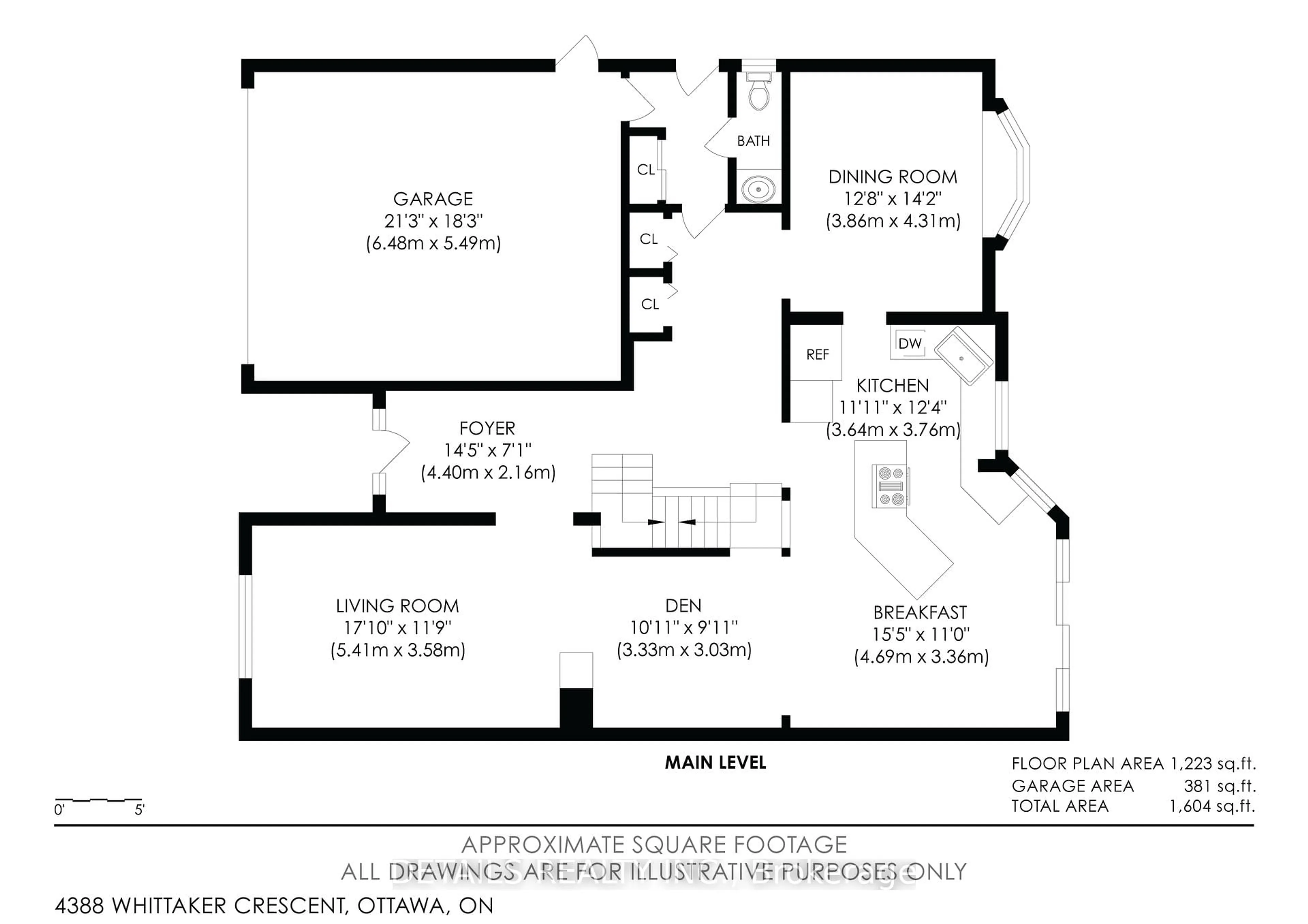 Floor plan for 4388 Whittaker Cres, Gloucester Ontario K1B 4P2