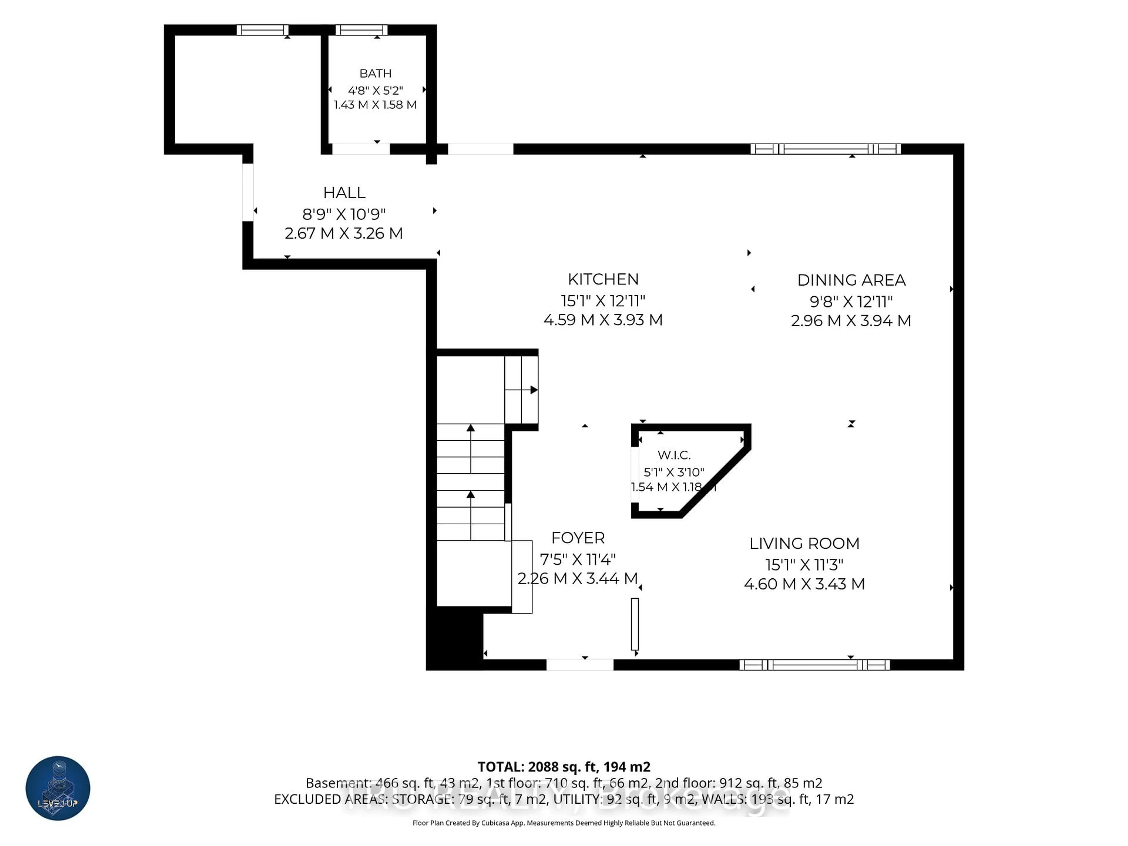 Floor plan for 64 Stevenson Ave, Ottawa Ontario K1Z 6N1