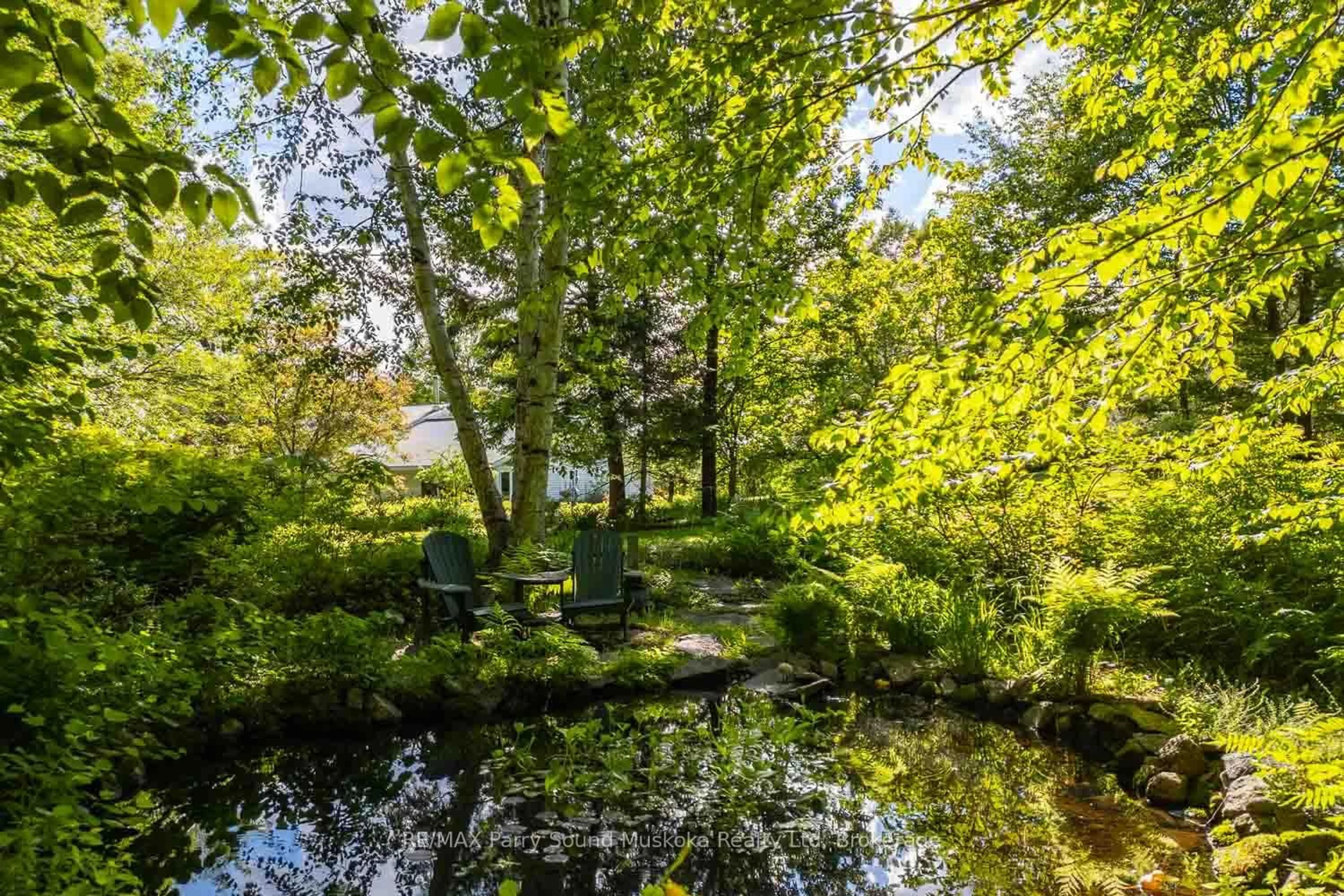 Patio, forest/trees view for 1284 South Horn Lake Rd, Ryerson Ontario P0A 1C0
