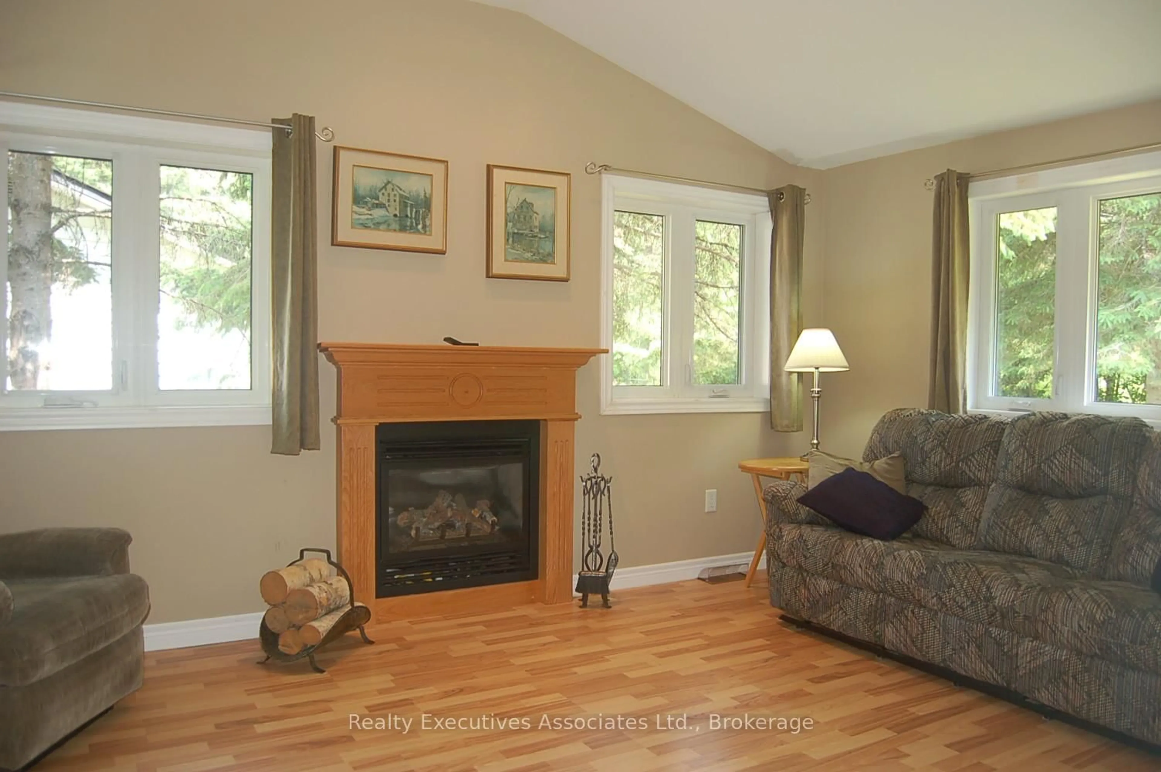 Living room with furniture, wood/laminate floor for 211 Alpine Lake Rd, Trent Lakes Ontario K0M 1A0