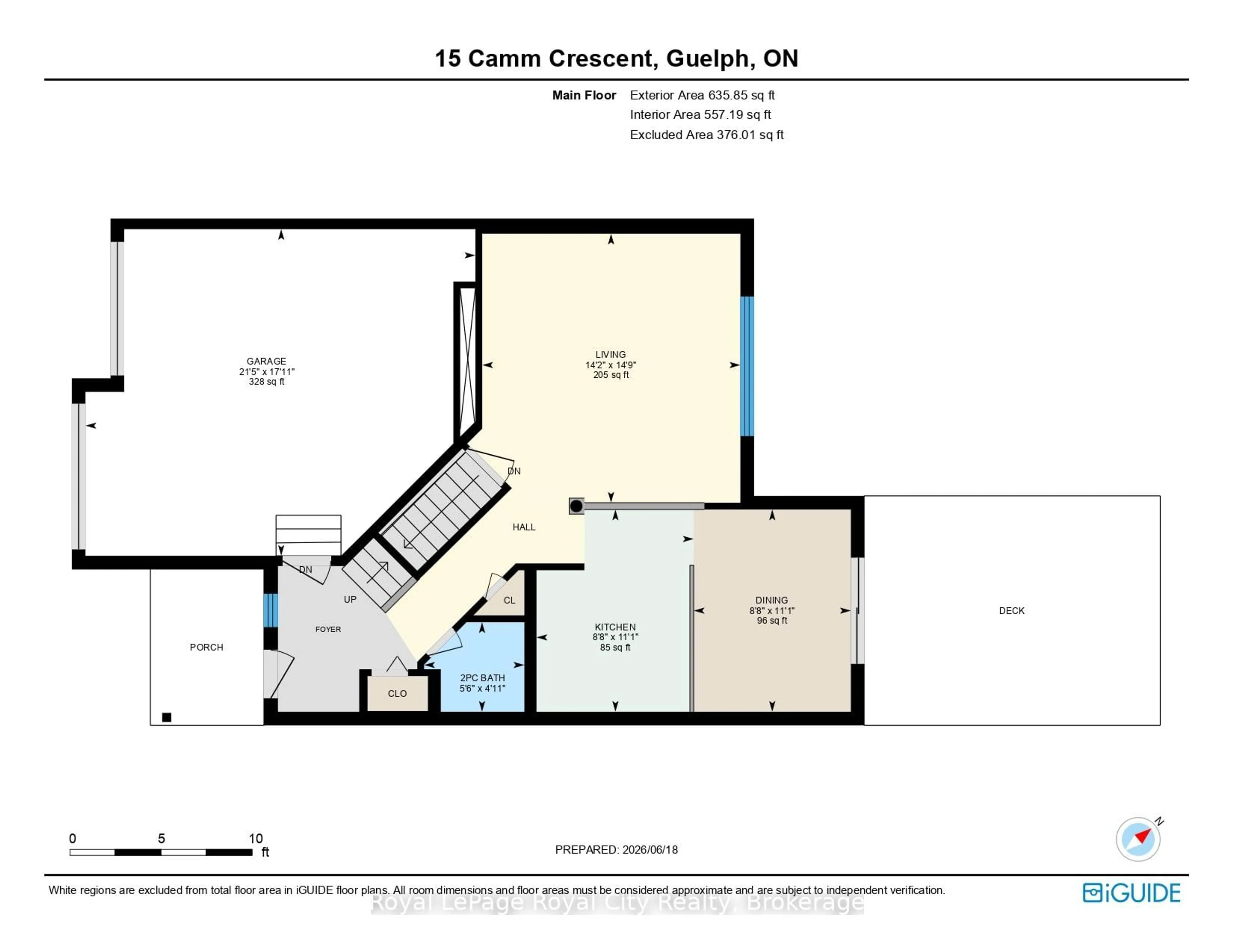 Floor plan for 15 Camm Cres, Guelph Ontario N1L 1J9