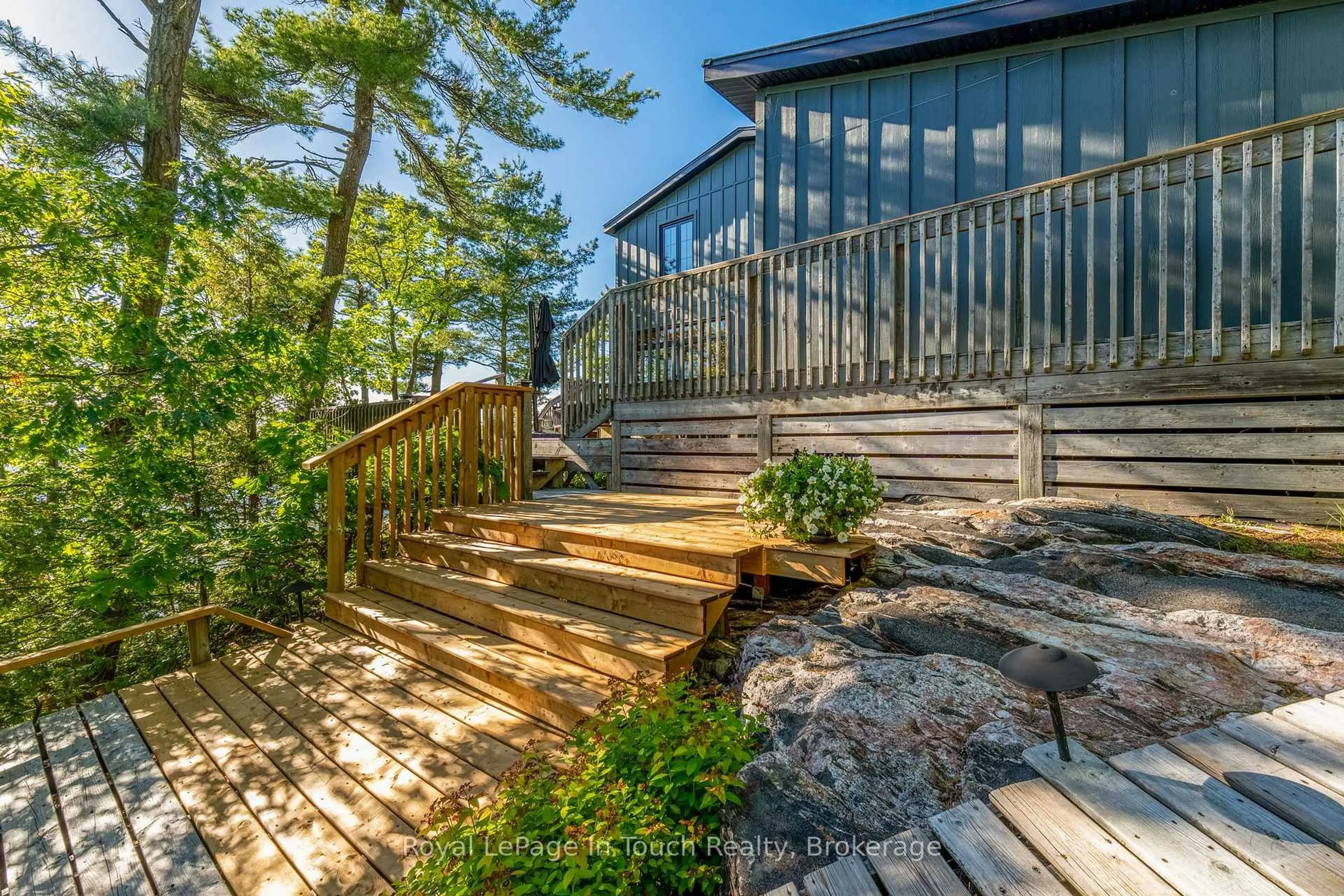 Patio, water/lake/river/ocean view for 1 Gb466 - Tower Island, The Archipelago Ontario P2A 0B7