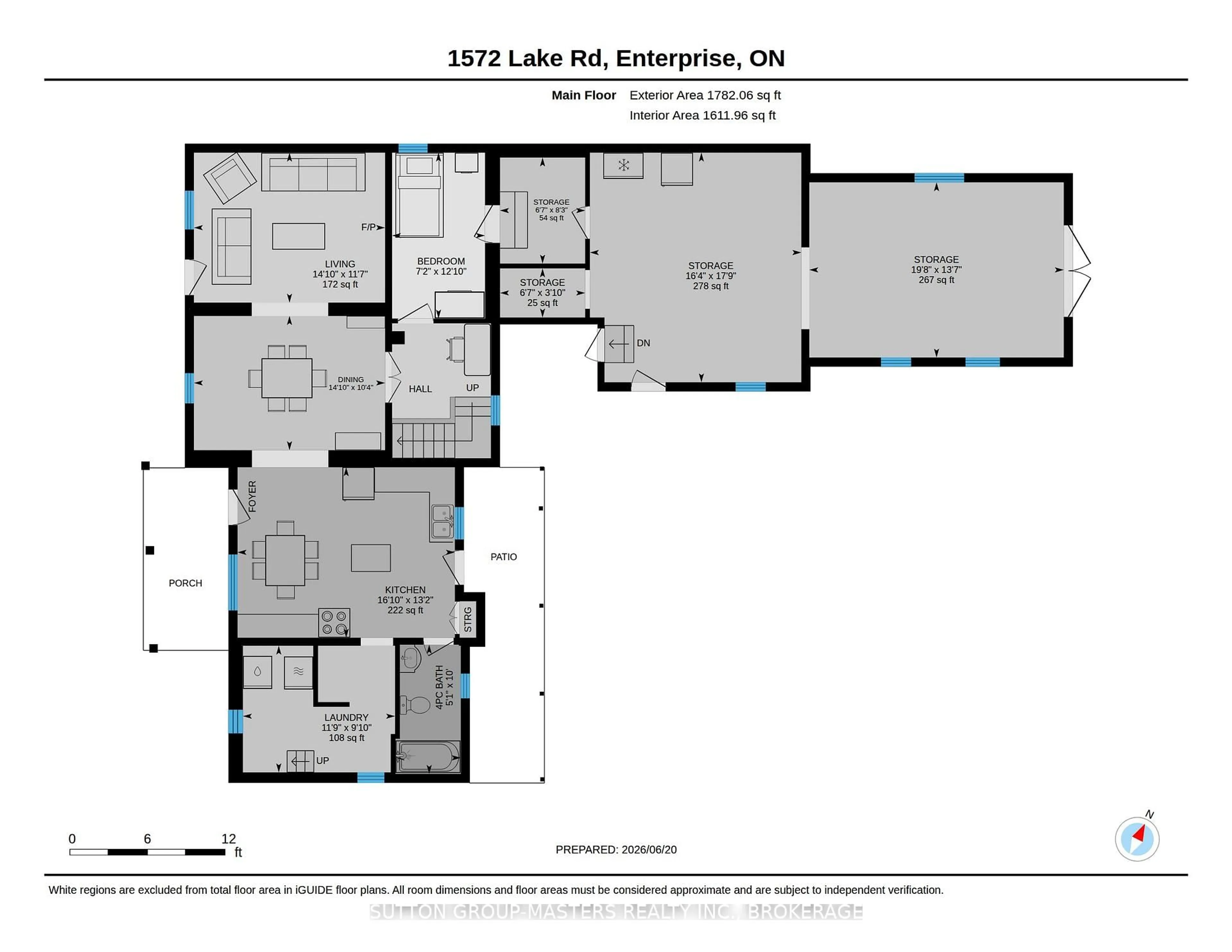 Floor plan for 1572 Lake Rd, Kaladar Ontario K0K 1Z0