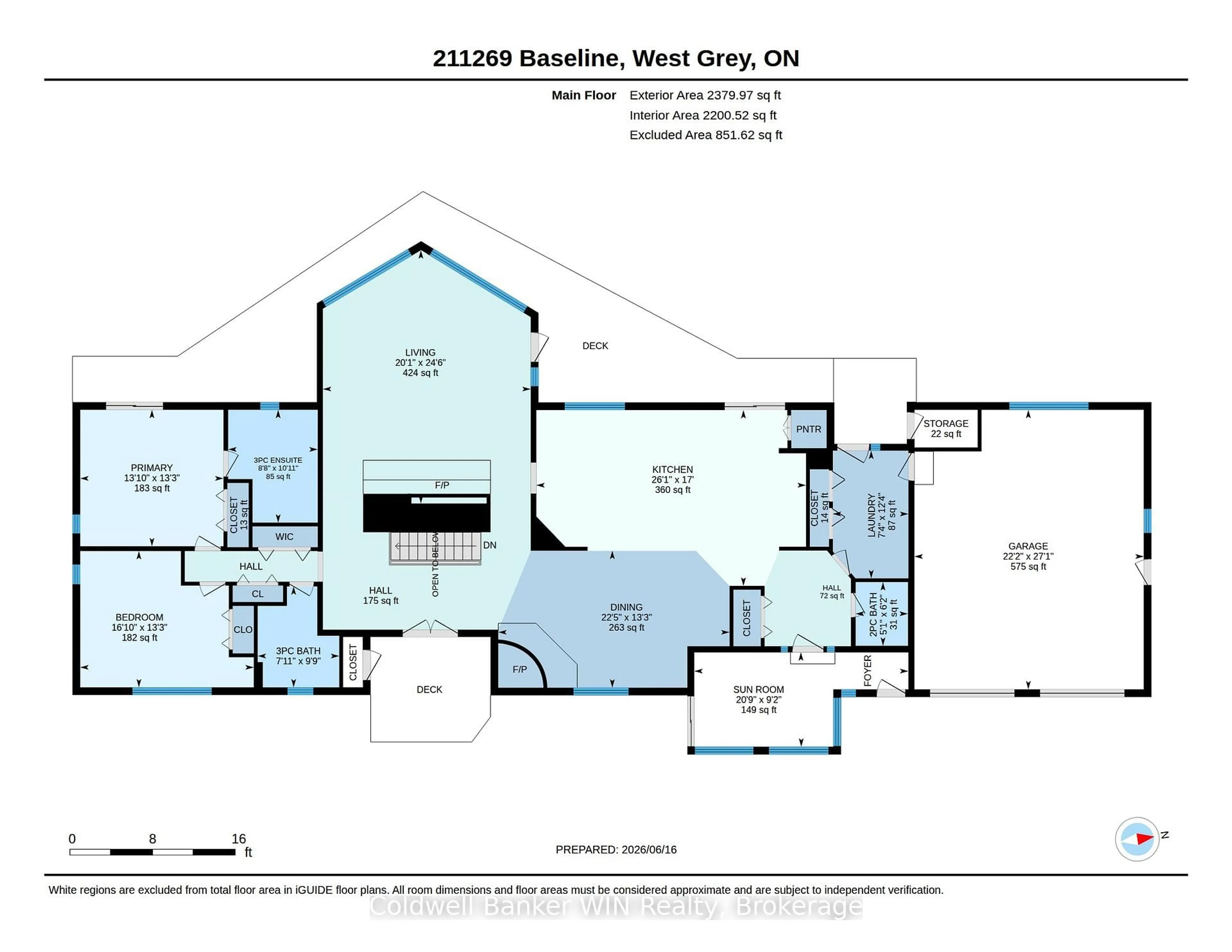 Floor plan for 211269 Baseline Rd, West Grey Ontario N0G 1M0