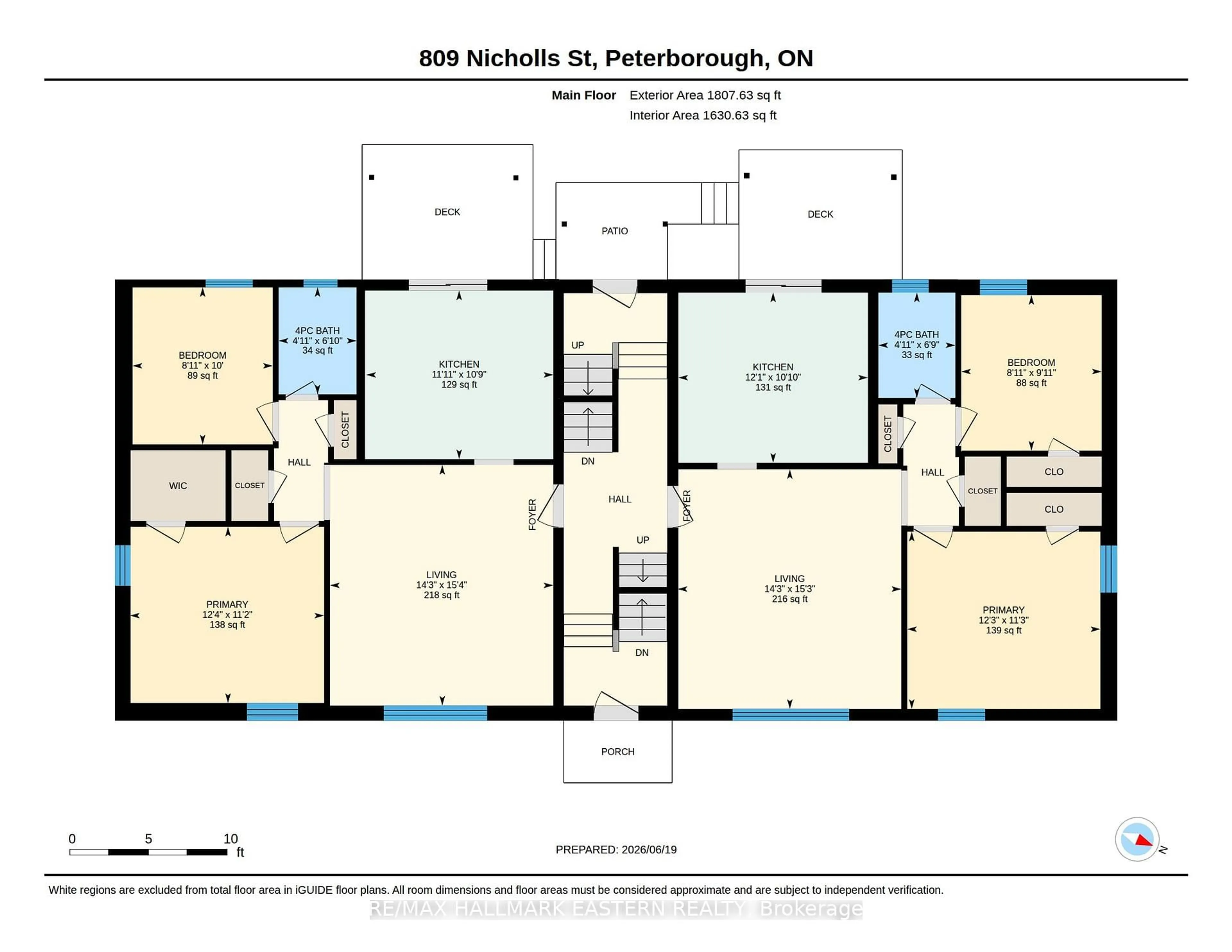 Floor plan for 809 Nicholls St, Peterborough Ontario K9H 5T7