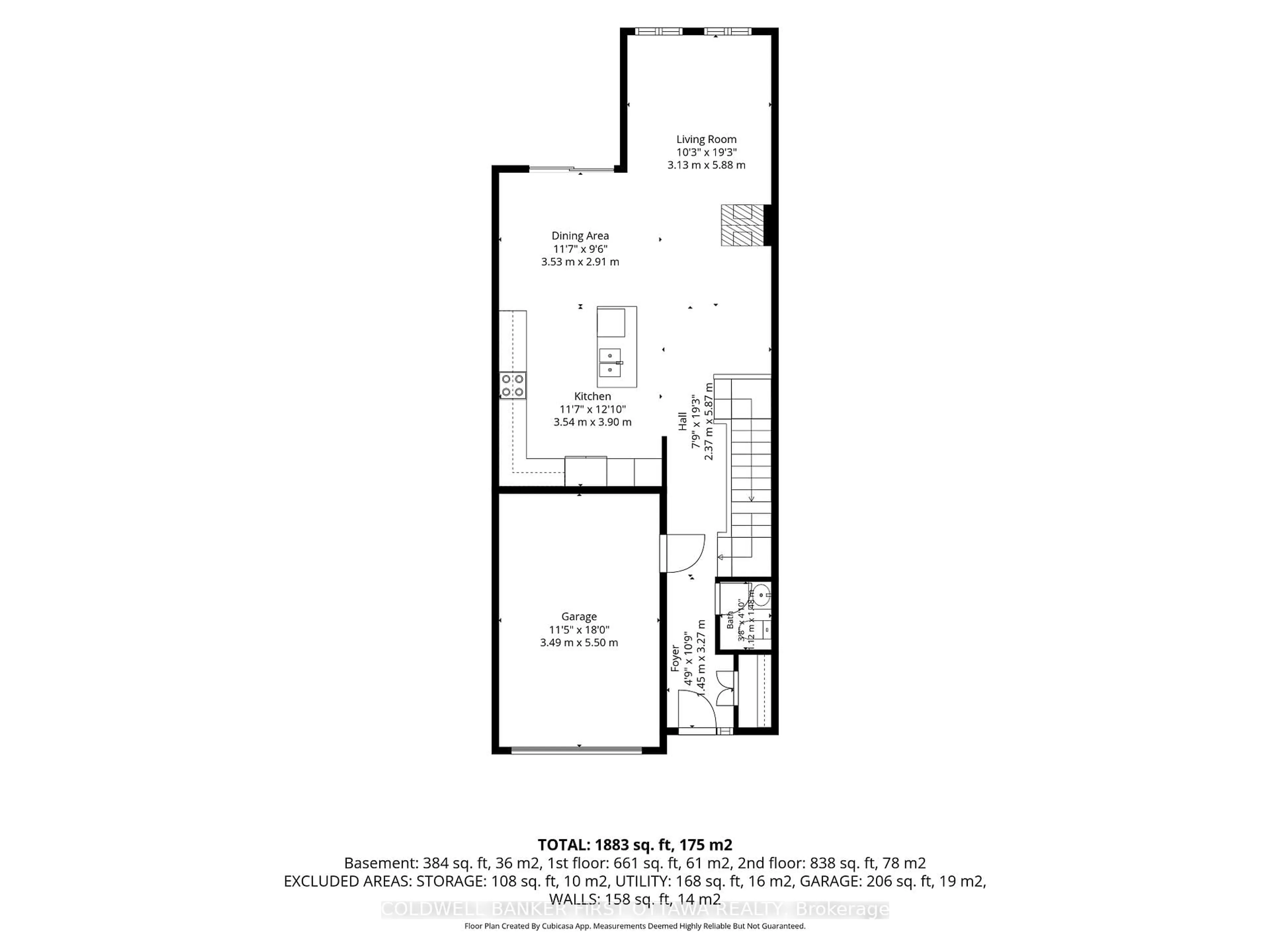 Floor plan for 310 Fergus Cres, Ottawa Ontario K2J 5S4