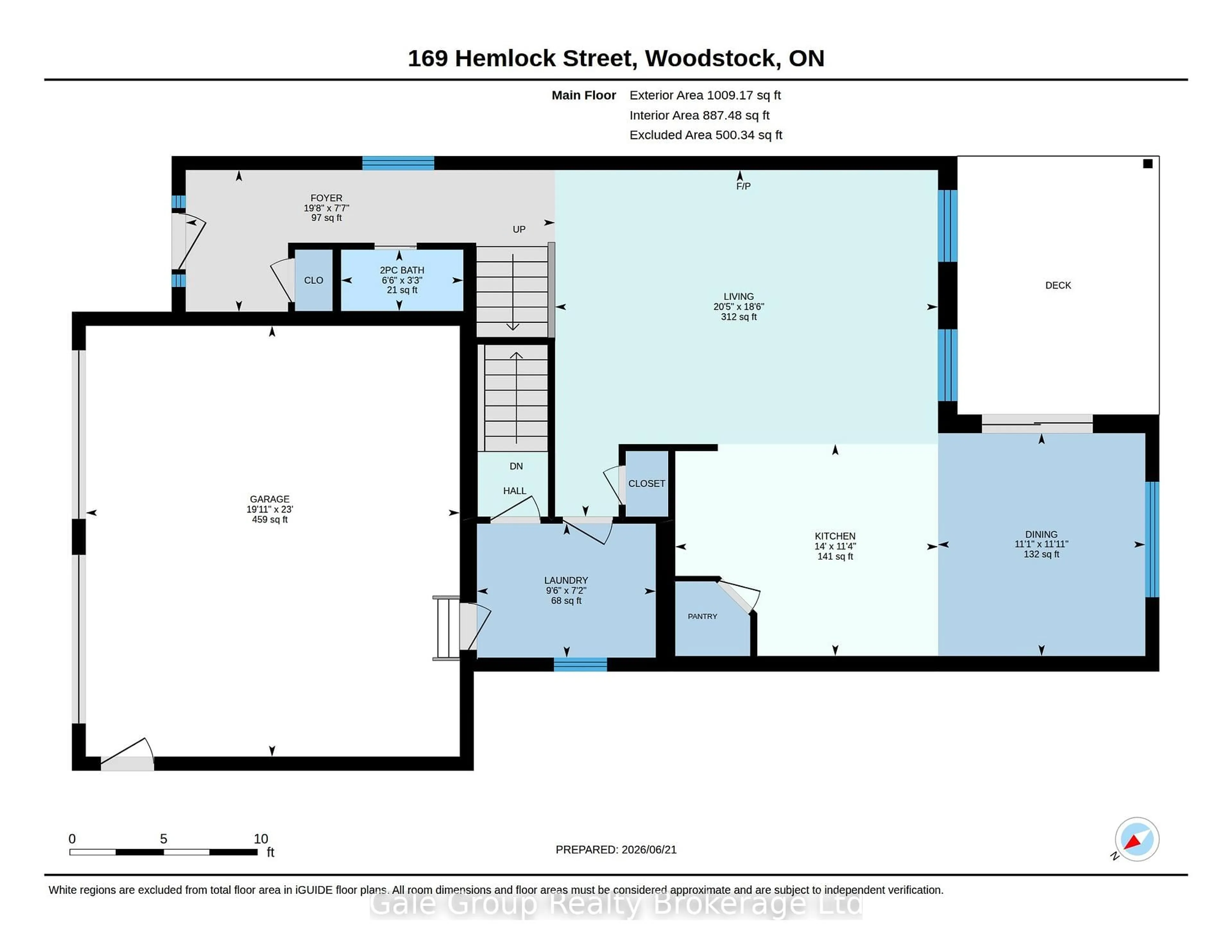 Floor plan for 169 Hemlock St, Woodstock Ontario N4S 0E4