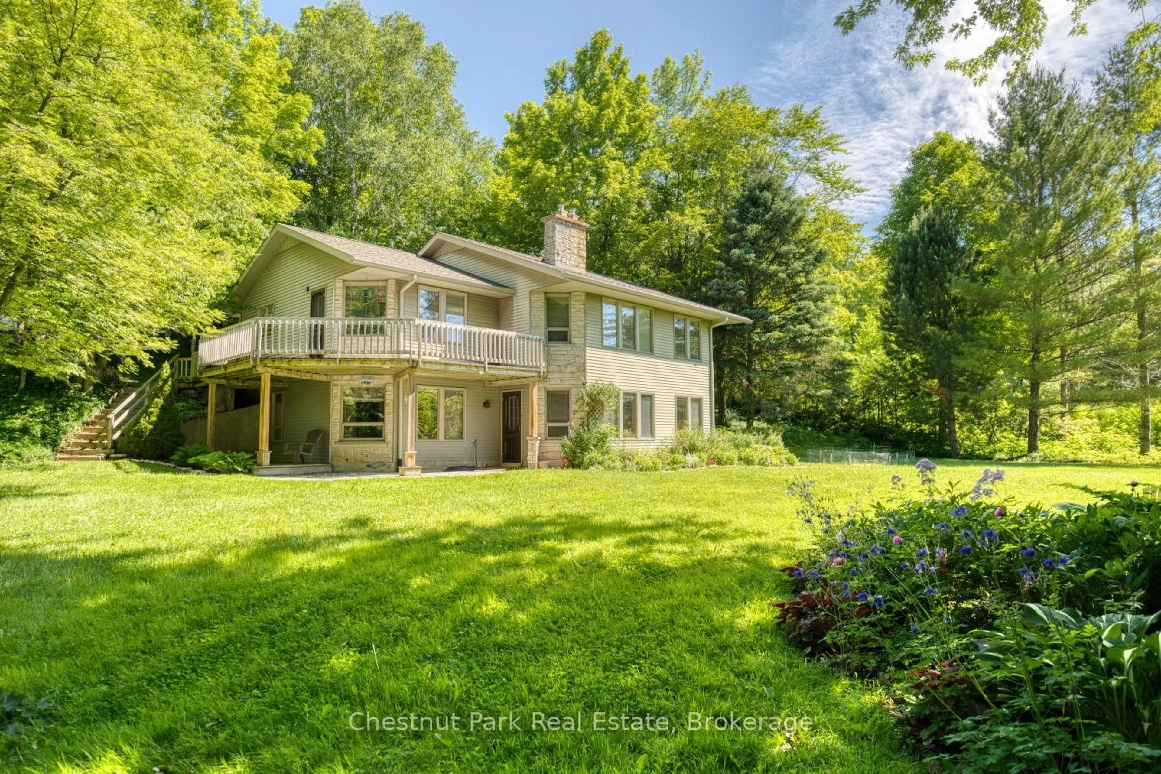 A pic from outside/outdoor area/front of a property/back of a property/a pic from drone, water/lake/river/ocean view for 109 Maple Ridge Rd, Georgian Bluffs Ontario N4K 5N4