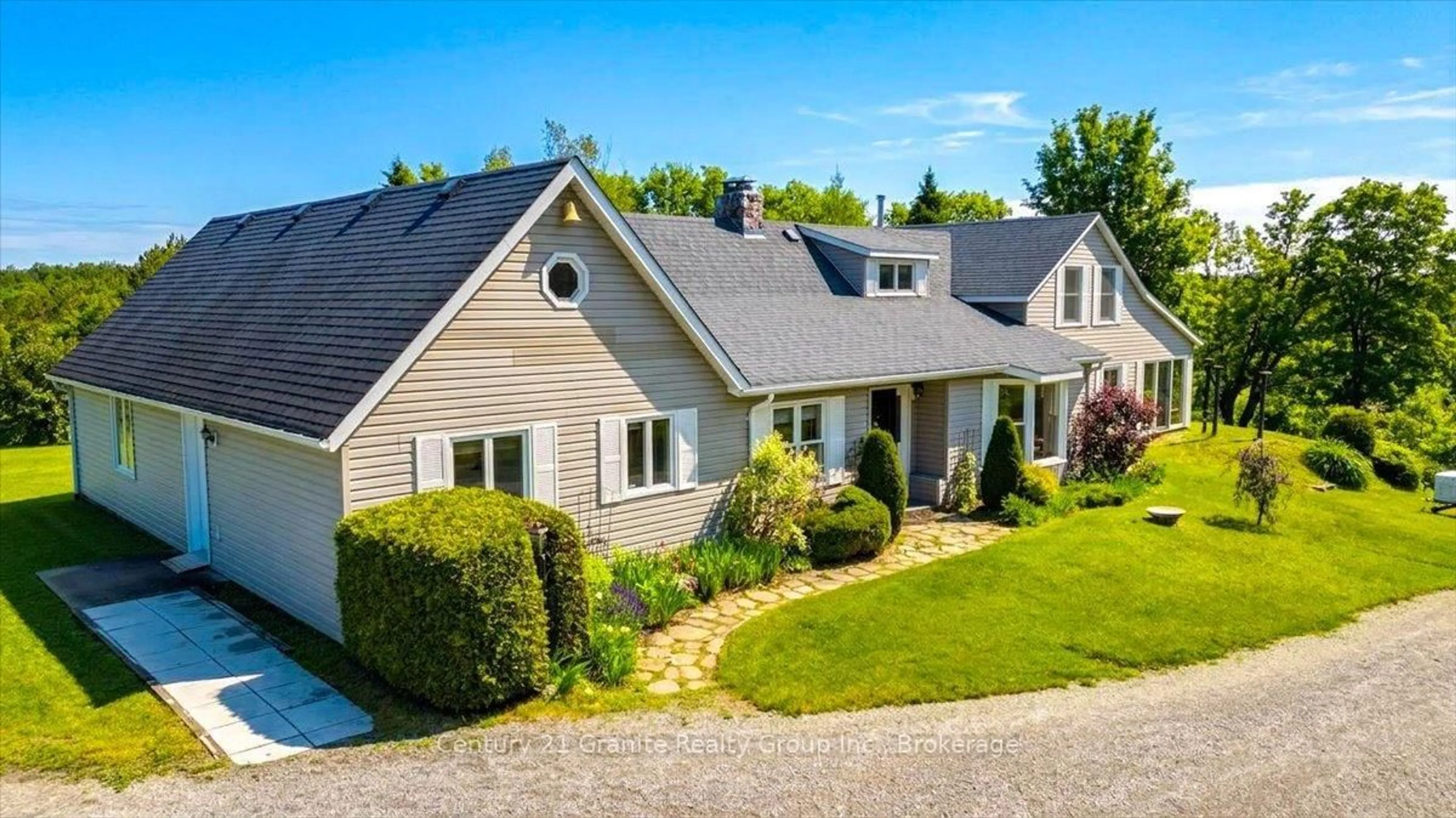A pic from outside/outdoor area/front of a property/back of a property/a pic from drone, street for 1351 Ojibway Rd, Highlands East Ontario K0L 2A0