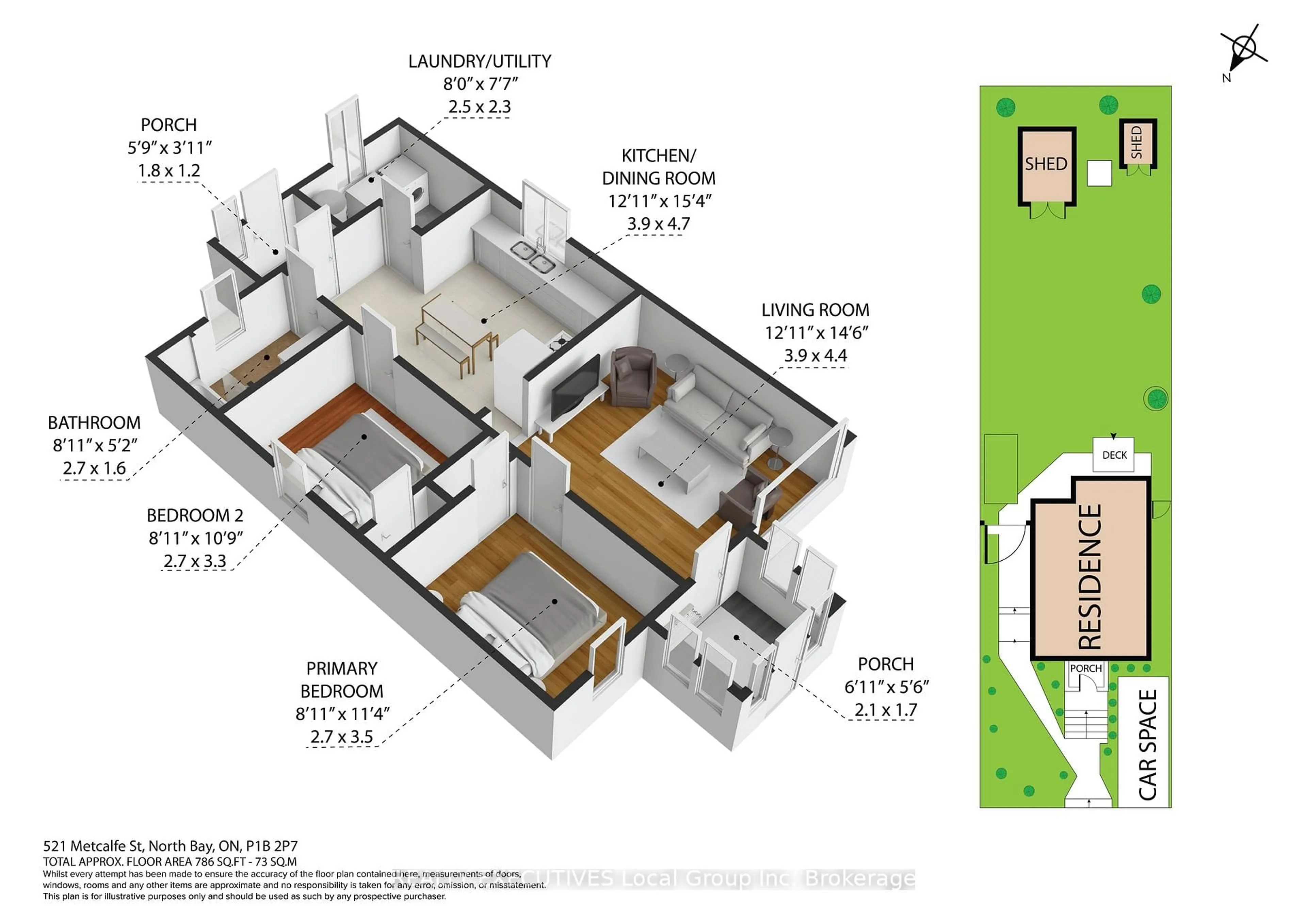 Floor plan for 521 METCALFE St, North Bay Ontario P1B 2P7