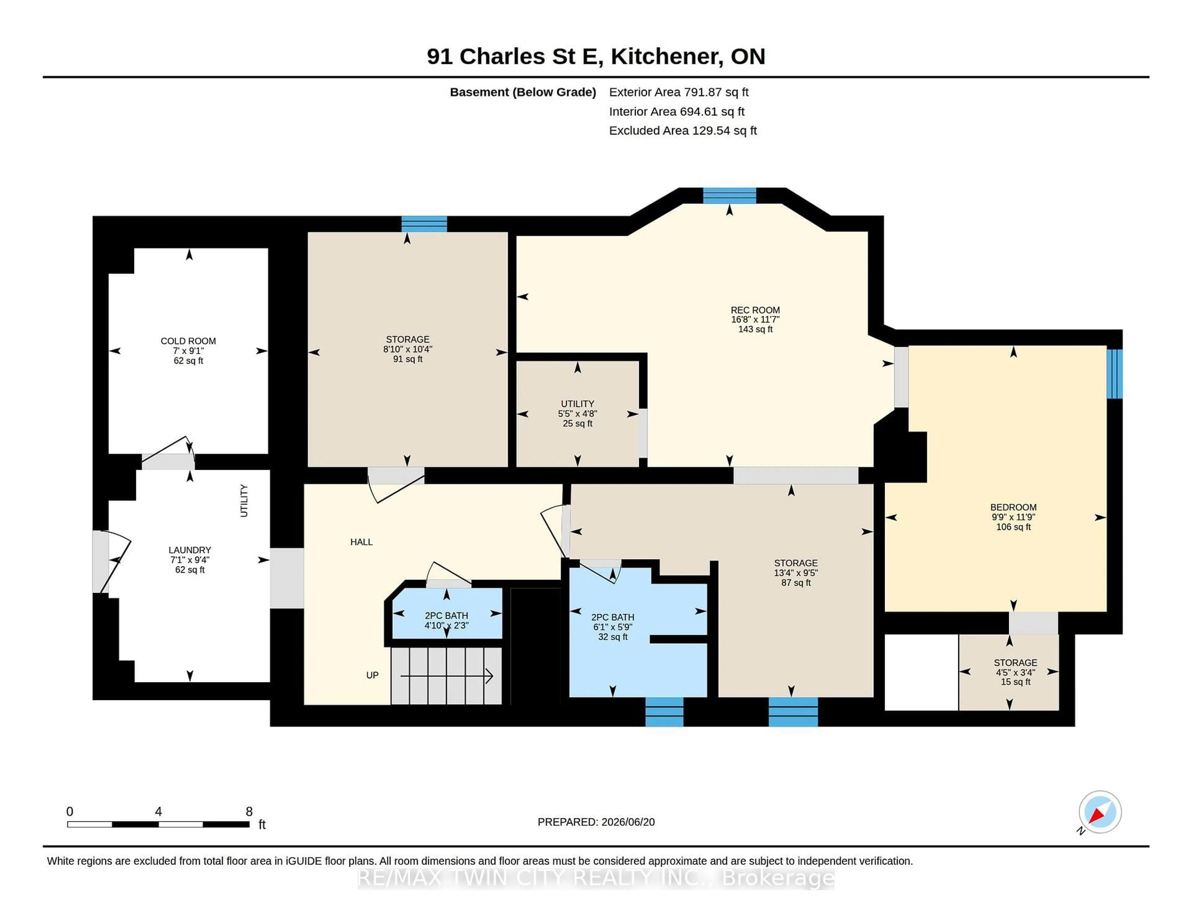 Floor plan for 91 Charles St, Kitchener Ontario N2G 2P5