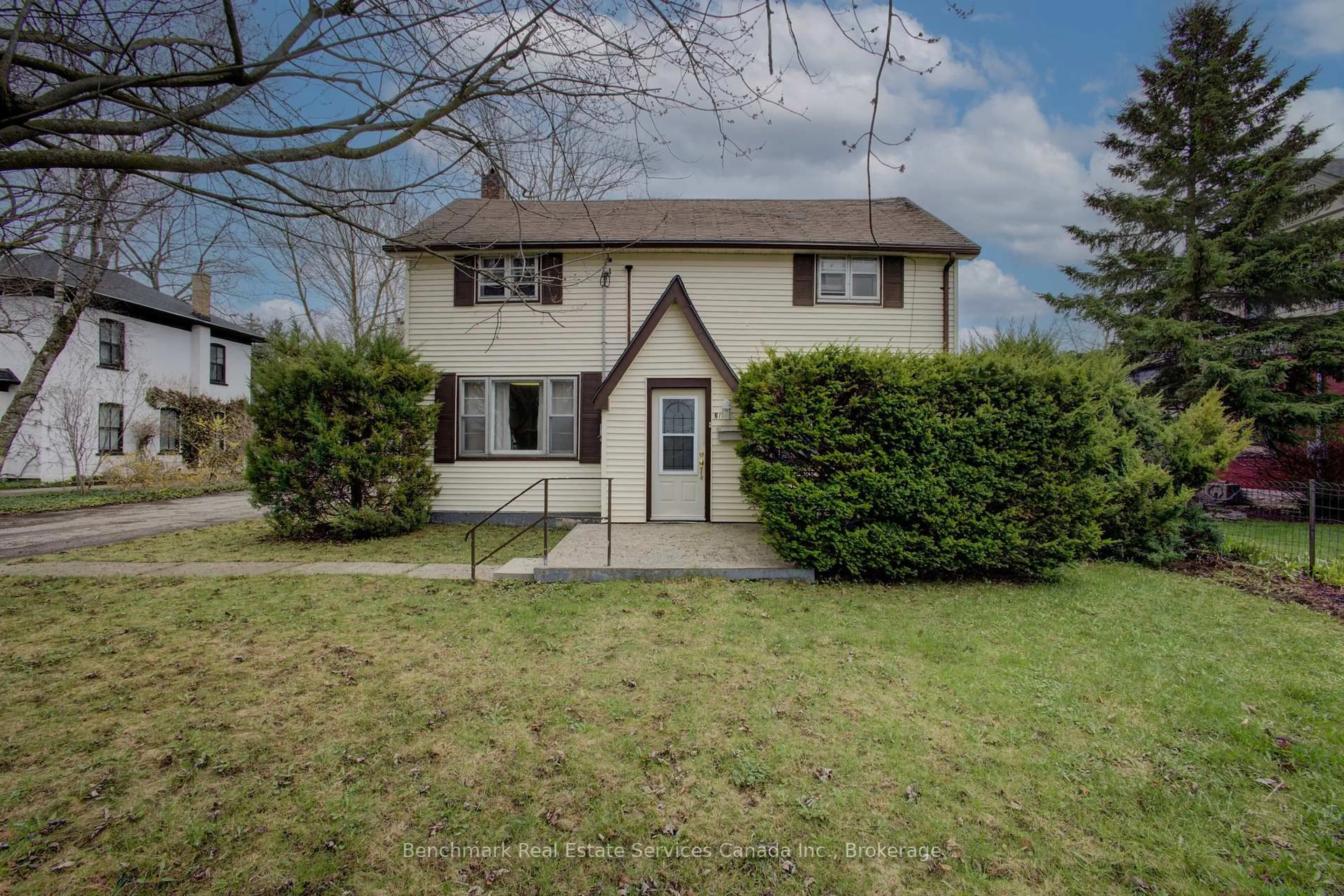 Home with vinyl exterior material, street for 61 St. John St, St. Marys Ontario N4X 1A6