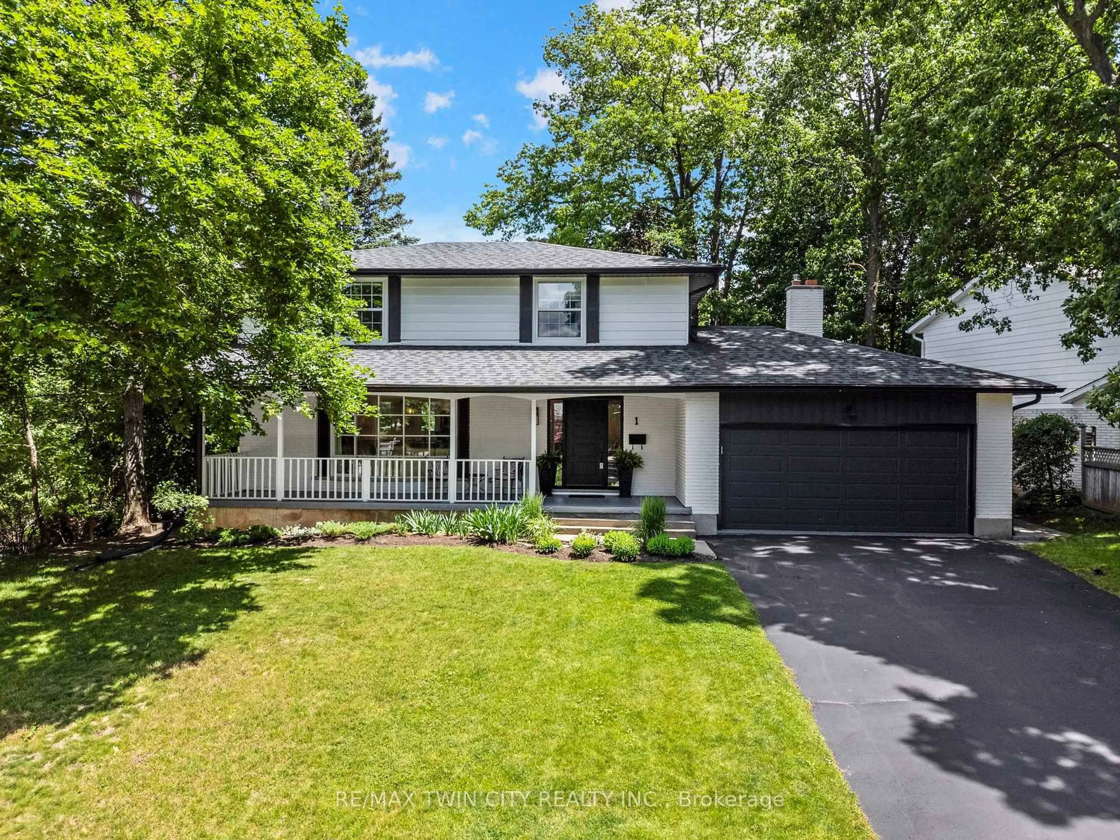 Home with vinyl exterior material, street for 1 Blackfriars Pl, Cambridge Ontario N1S 3P1