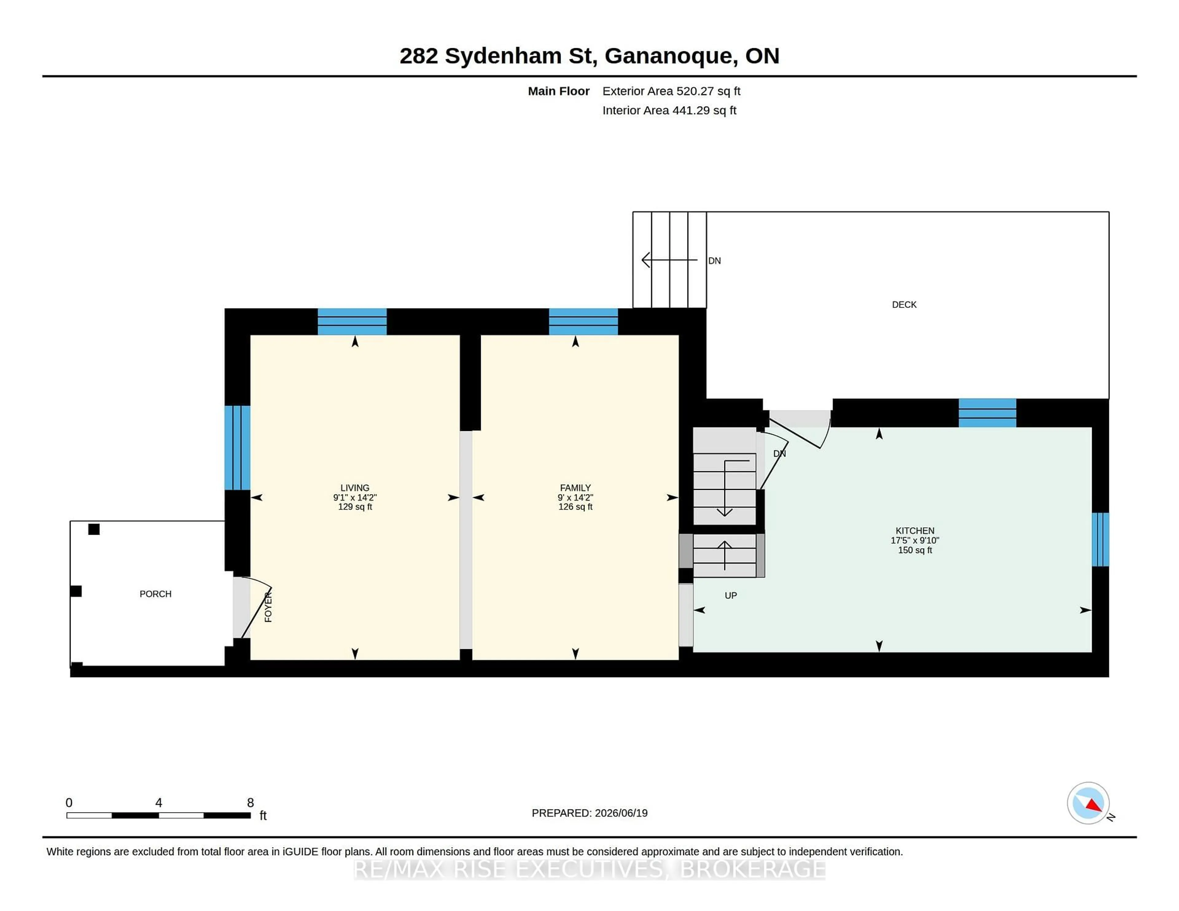 Floor plan for 282 Sydenham St, Gananoque Ontario K7G 1C3