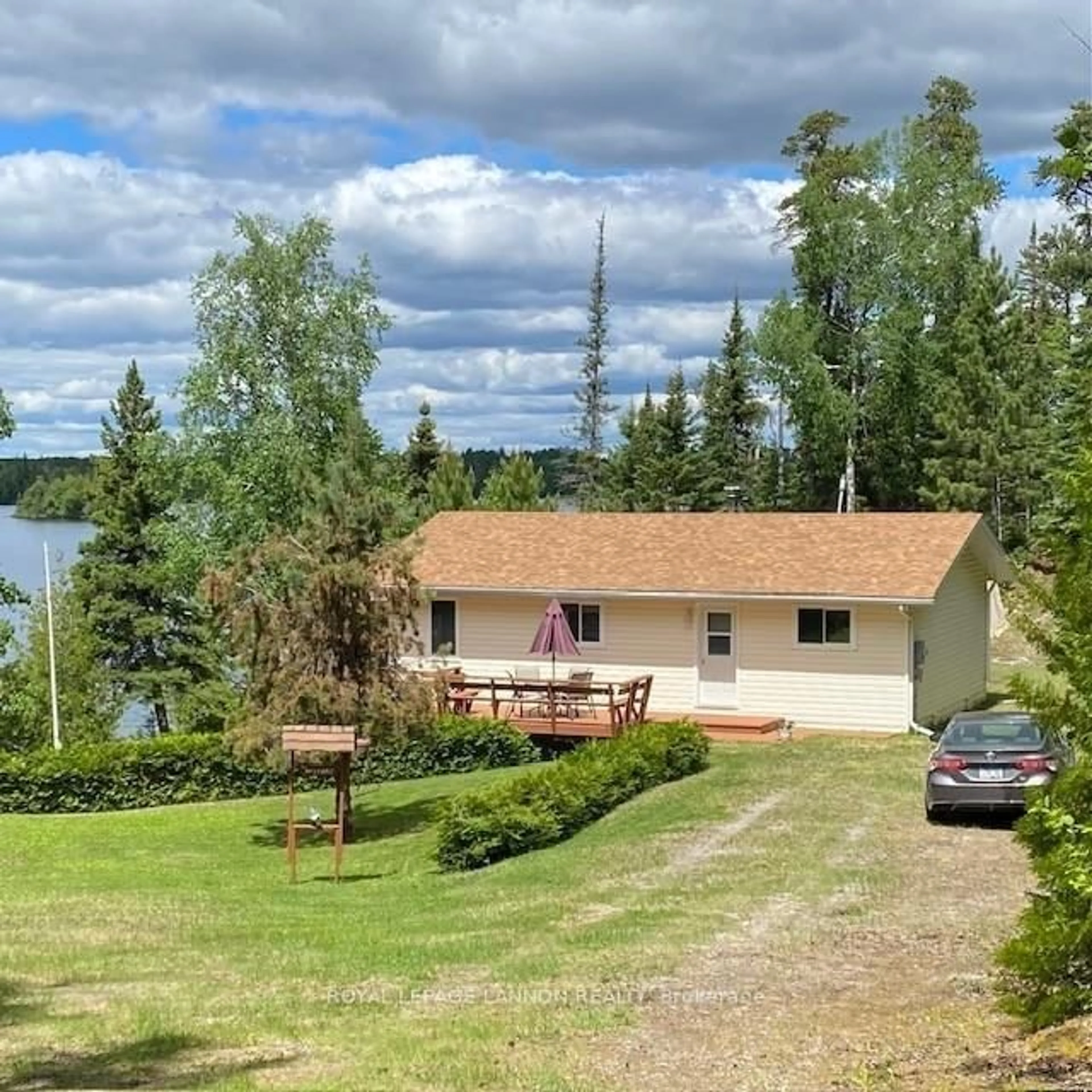 A pic from outside/outdoor area/front of a property/back of a property/a pic from drone, water/lake/river/ocean view for 17 Camp 25 Road W, Greenstone Ontario P0T 2A0