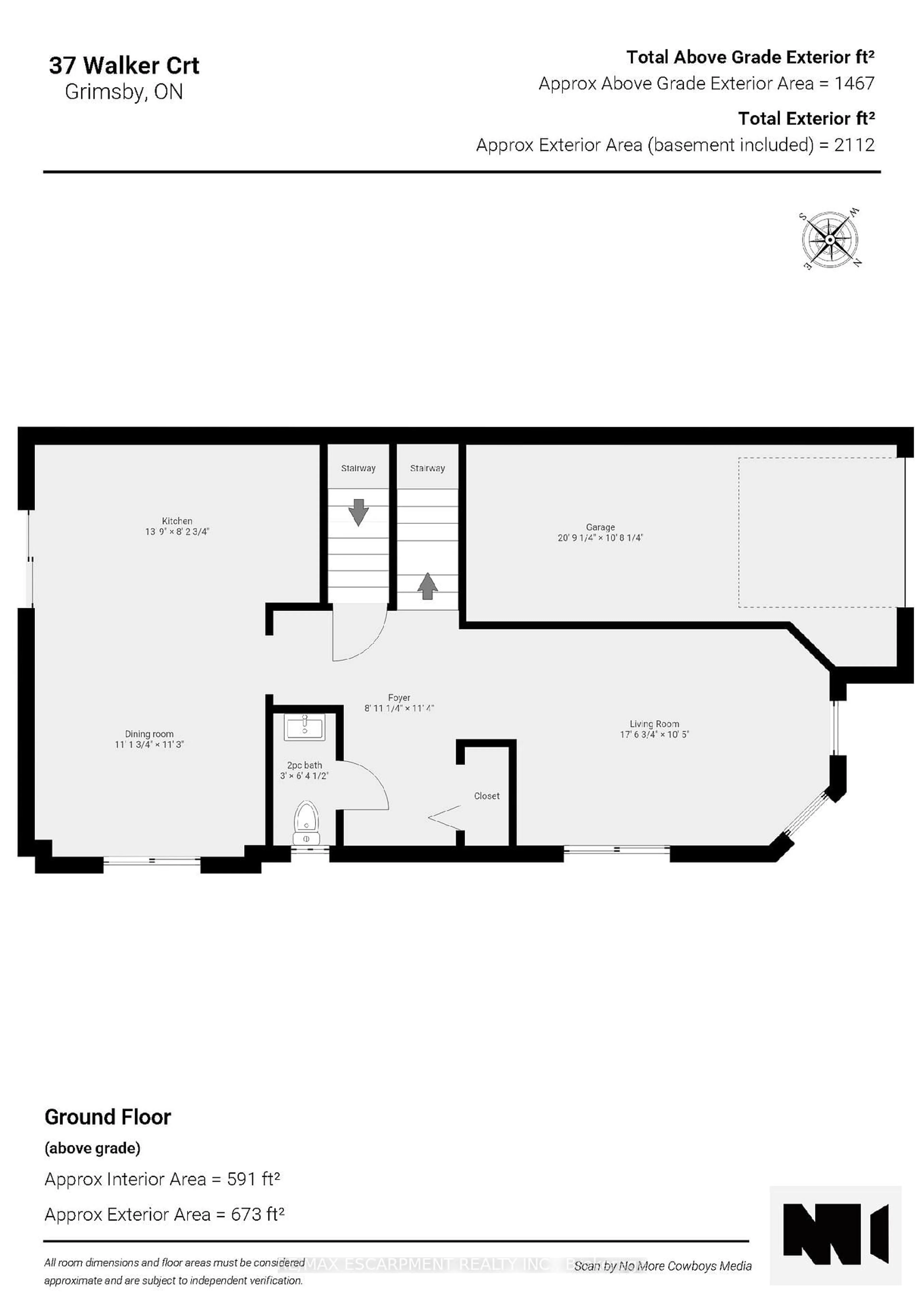 Floor plan for 37 Walker Crt, Grimsby Ontario L3M 5J5