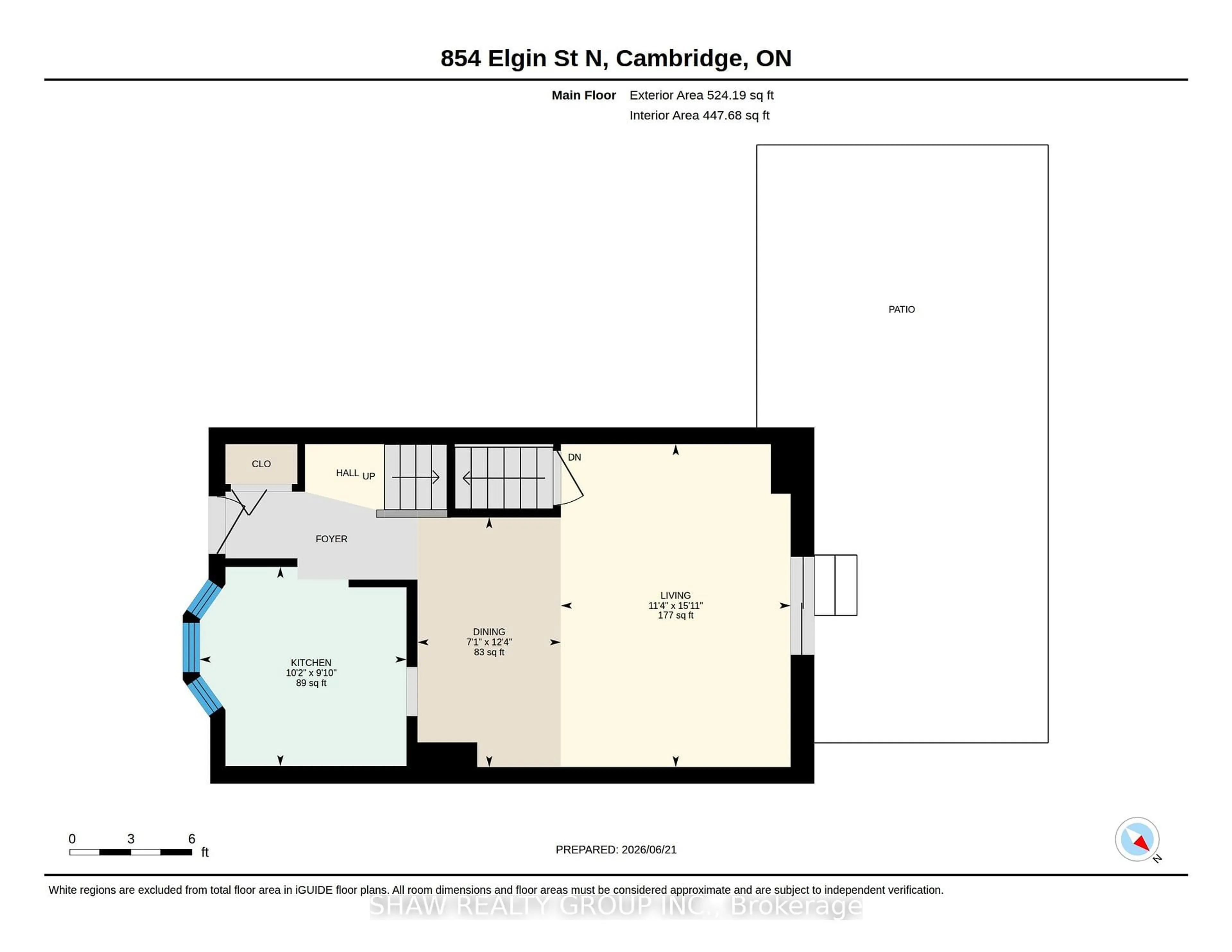 Floor plan for 854 Elgin St N, Cambridge St, Cambridge Ontario N1R 8C2