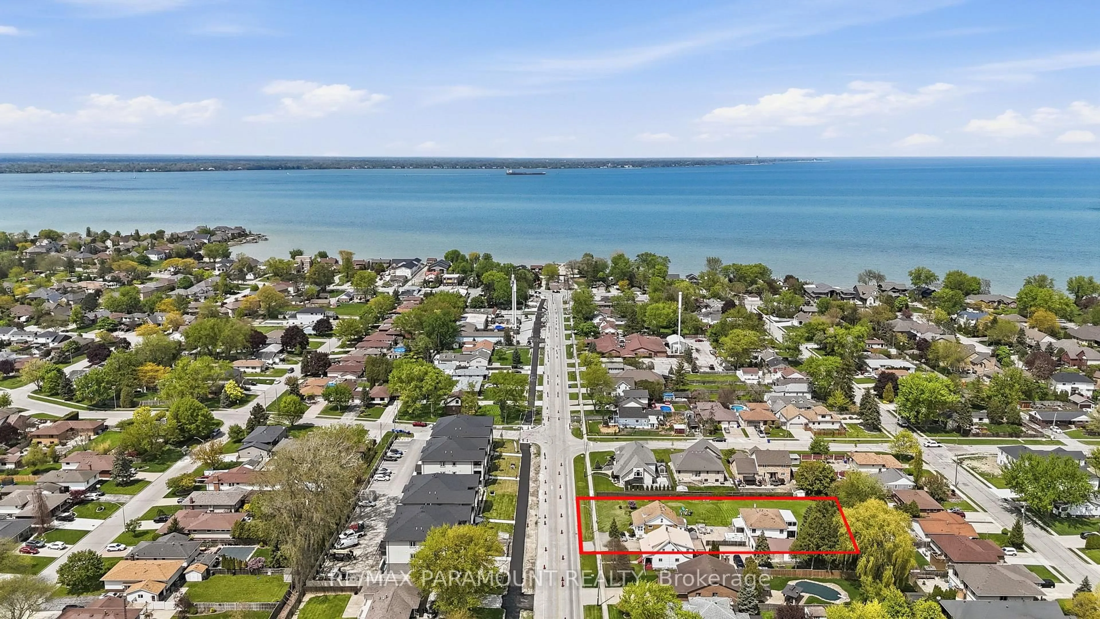 A pic from outside/outdoor area/front of a property/back of a property/a pic from drone, water/lake/river/ocean view for 224 Lesperance Rd #222, Tecumseh Ontario N8N 1W3