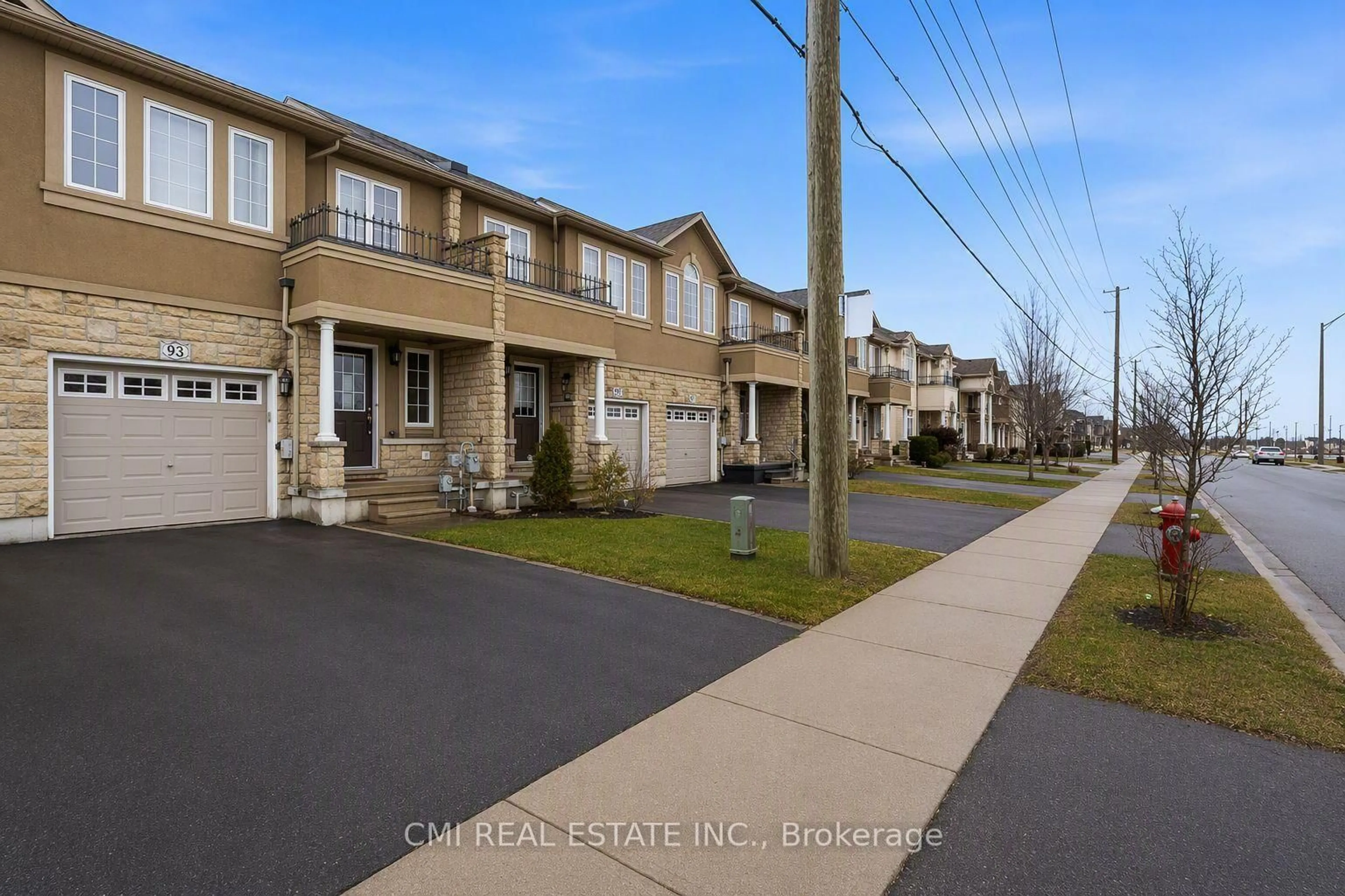 A pic from outside/outdoor area/front of a property/back of a property/a pic from drone, street for 93 Penny Lane, Hamilton Ontario L8J 2V7
