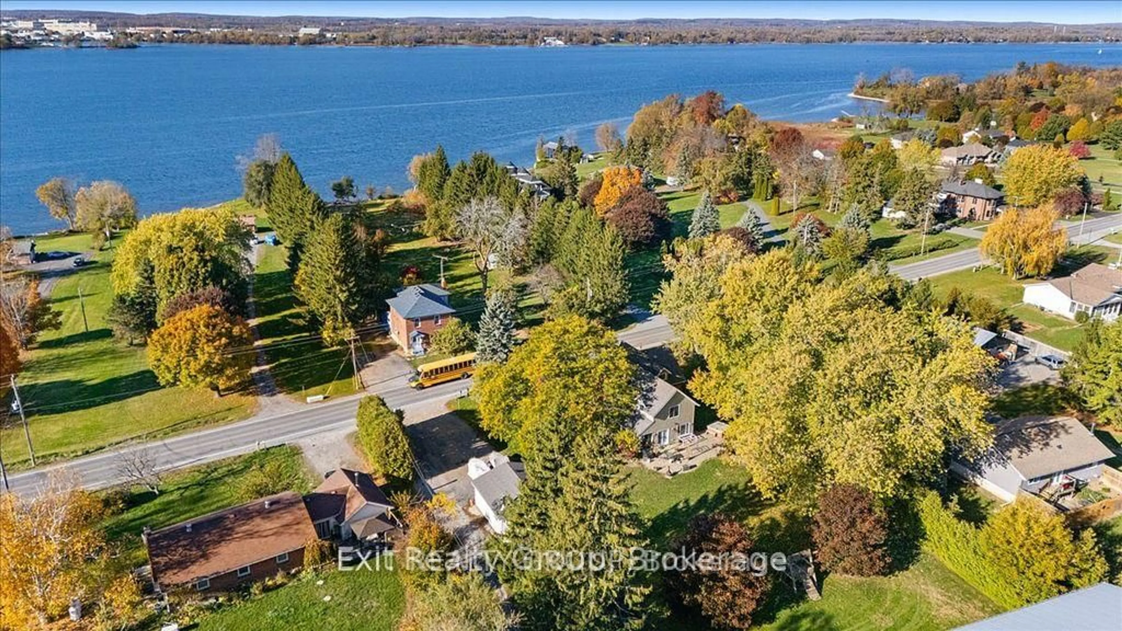 A pic from outside/outdoor area/front of a property/back of a property/a pic from drone, water/lake/river/ocean view for 2421 County Rd 3, Prince Edward County Ontario K0K 1L0