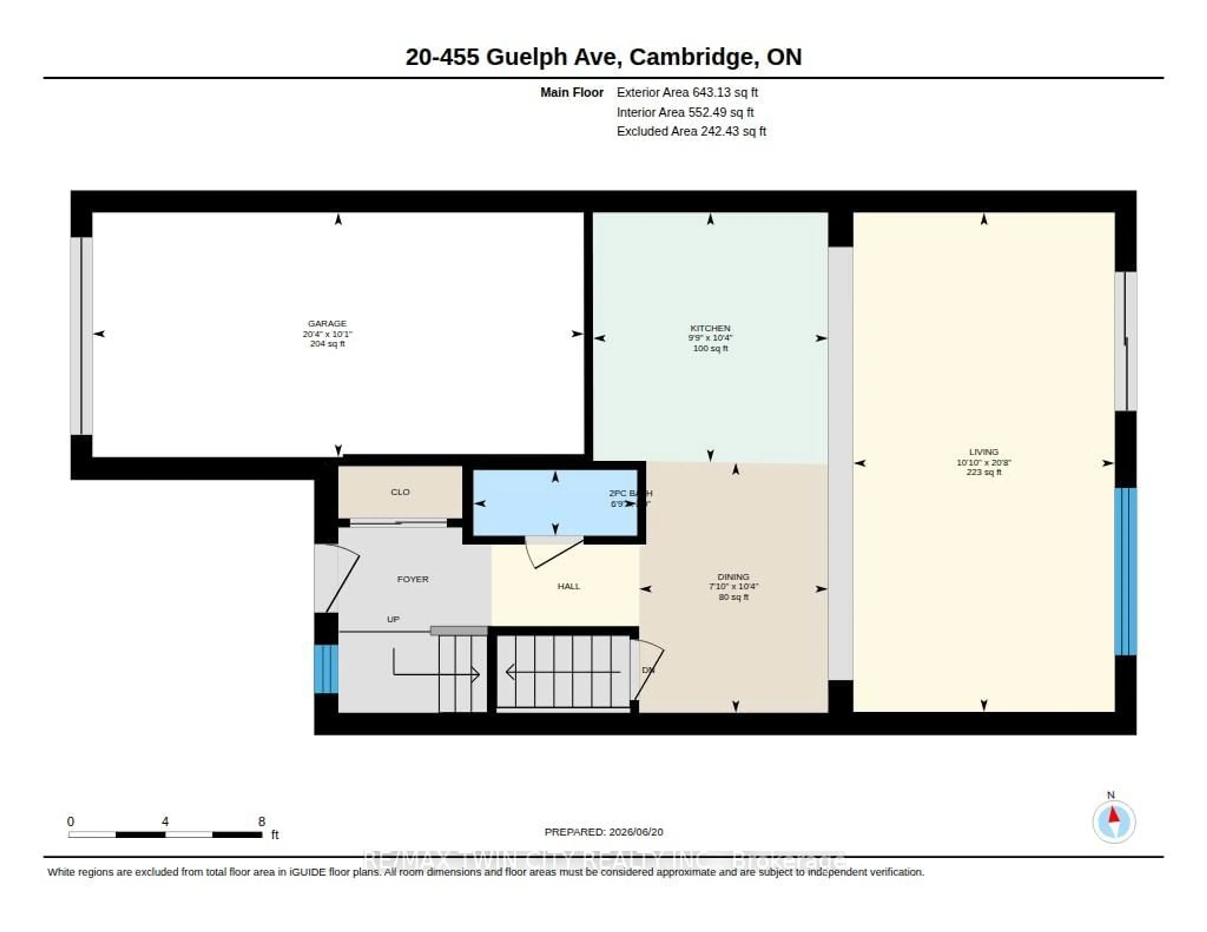 Floor plan for 455 Guelph Ave #20, Cambridge Ontario N3C 0H2