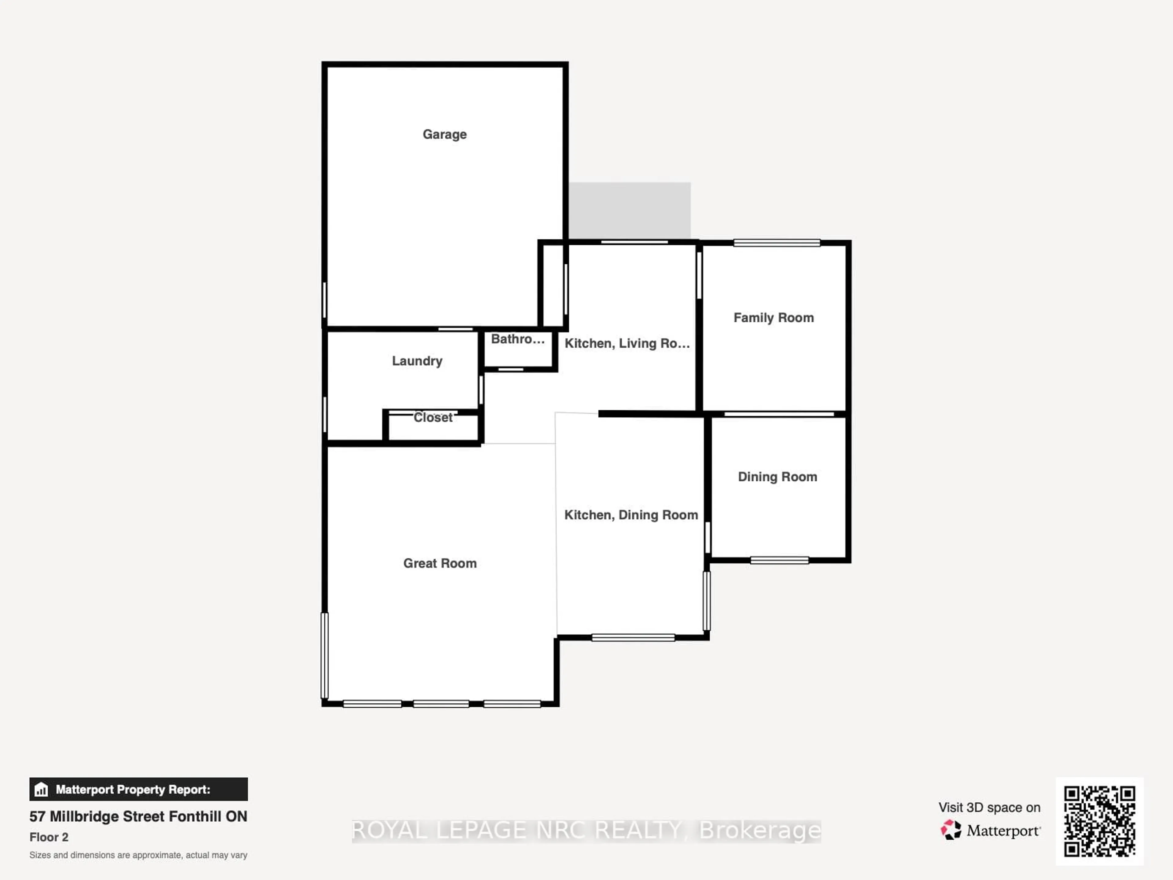 Floor plan for 57 Millbridge Cres, Pelham Ontario L3E 0E1