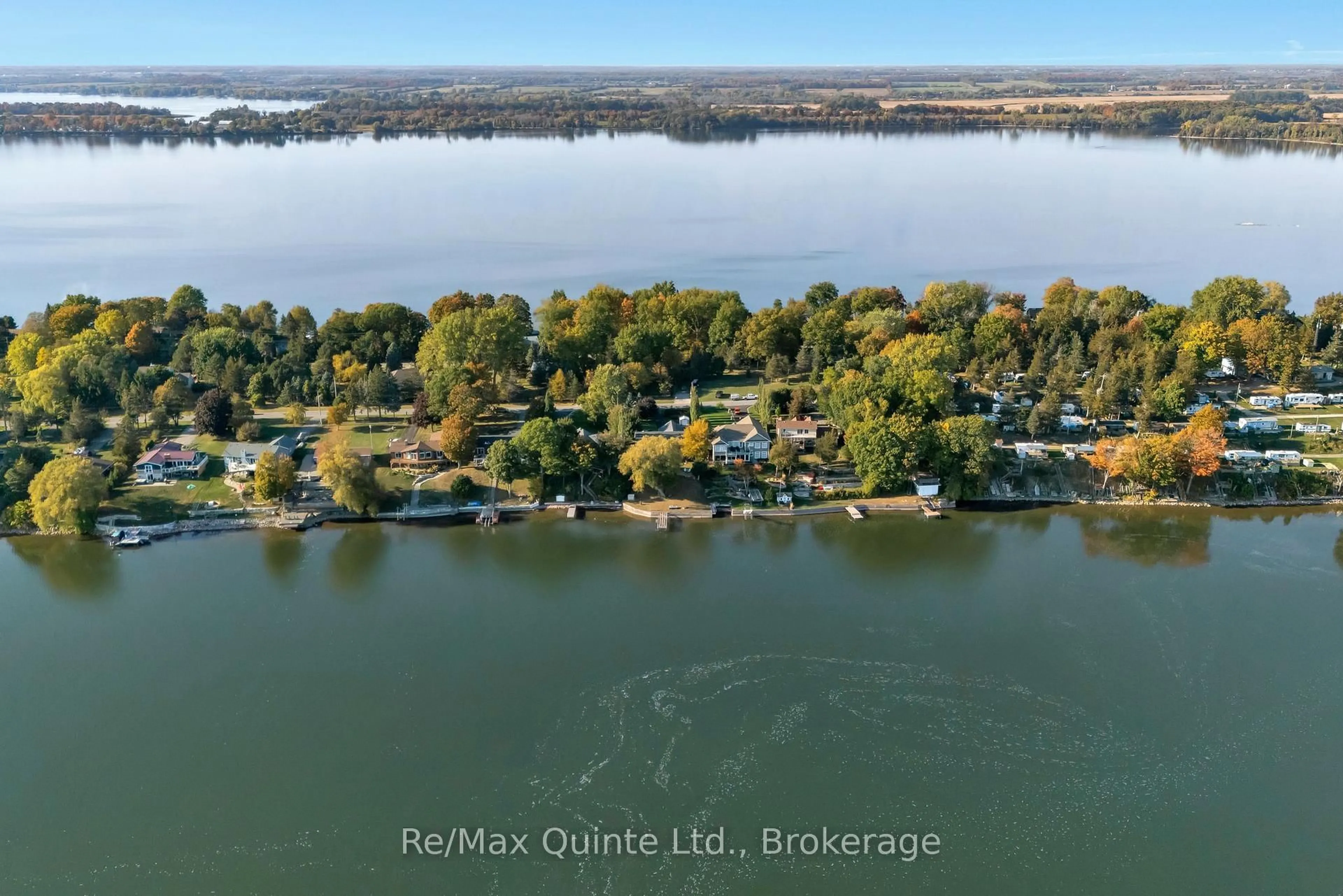A pic from outside/outdoor area/front of a property/back of a property/a pic from drone, water/lake/river/ocean view for 524 Island Rd, Prince Edward County Ontario K0K 2T0