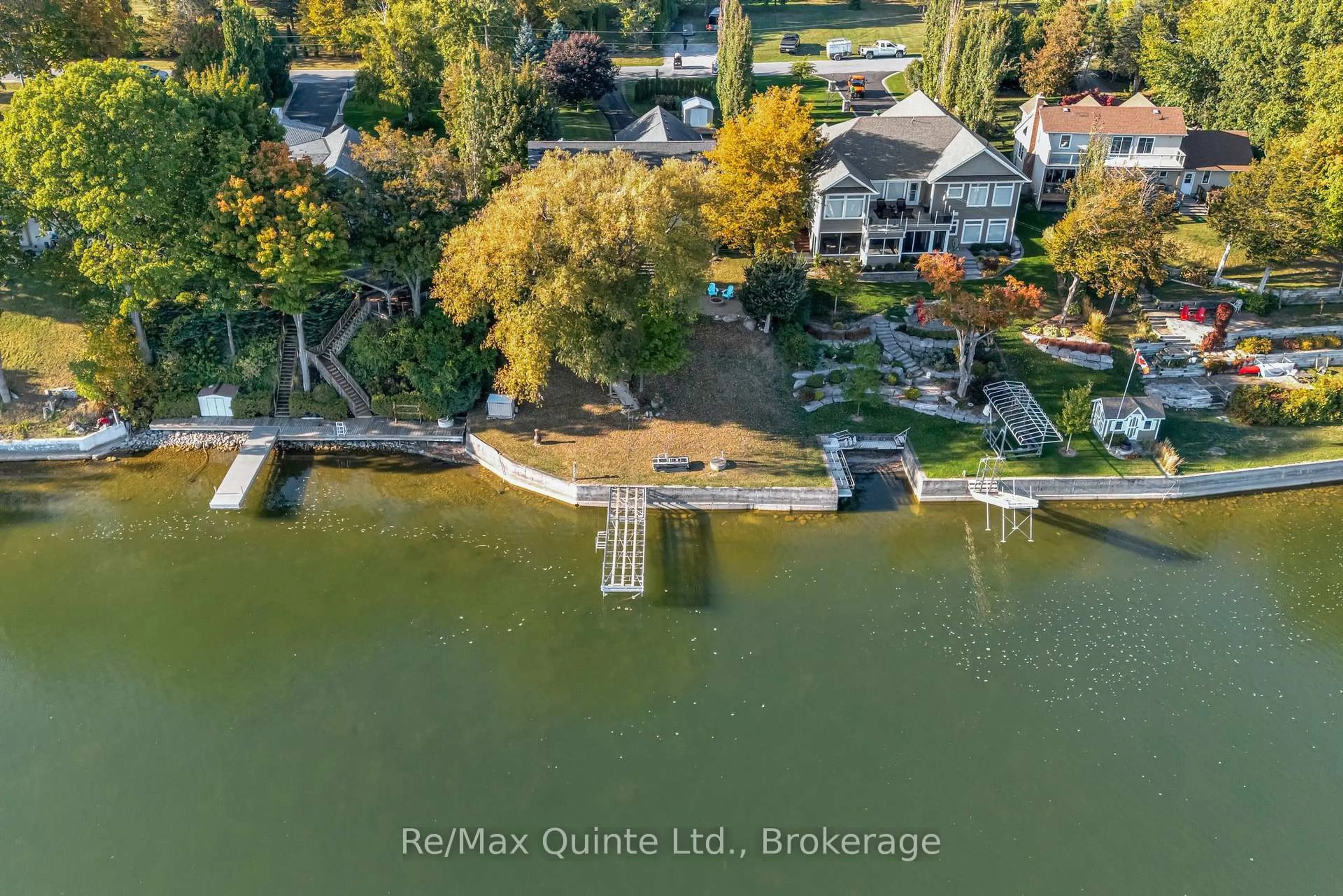 A pic from outside/outdoor area/front of a property/back of a property/a pic from drone, water/lake/river/ocean view for 524 Island Rd, Prince Edward County Ontario K0K 2T0