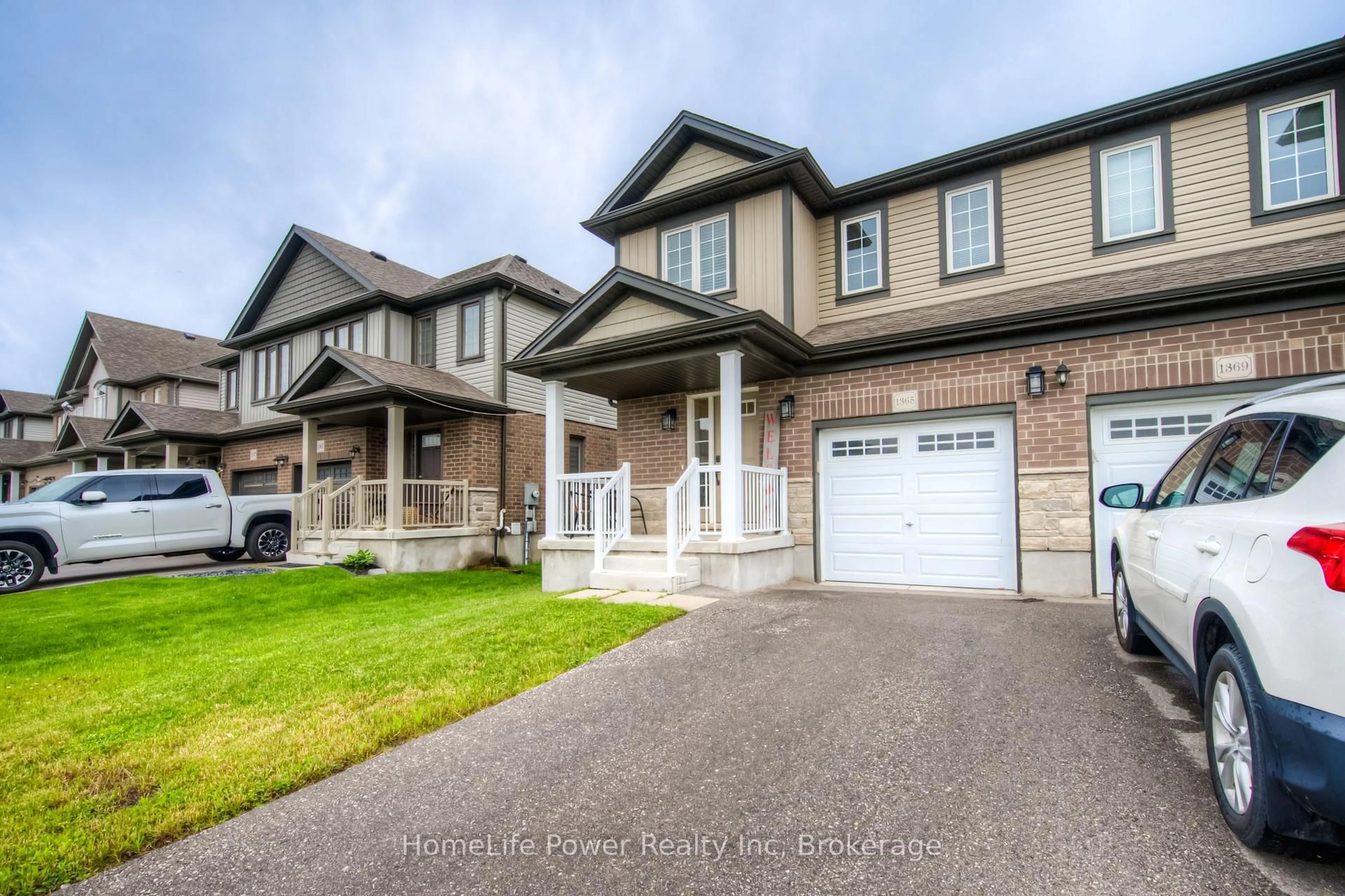 Home with brick exterior material, street for 1365 Calais Dr, Woodstock Ontario N4T 0L8