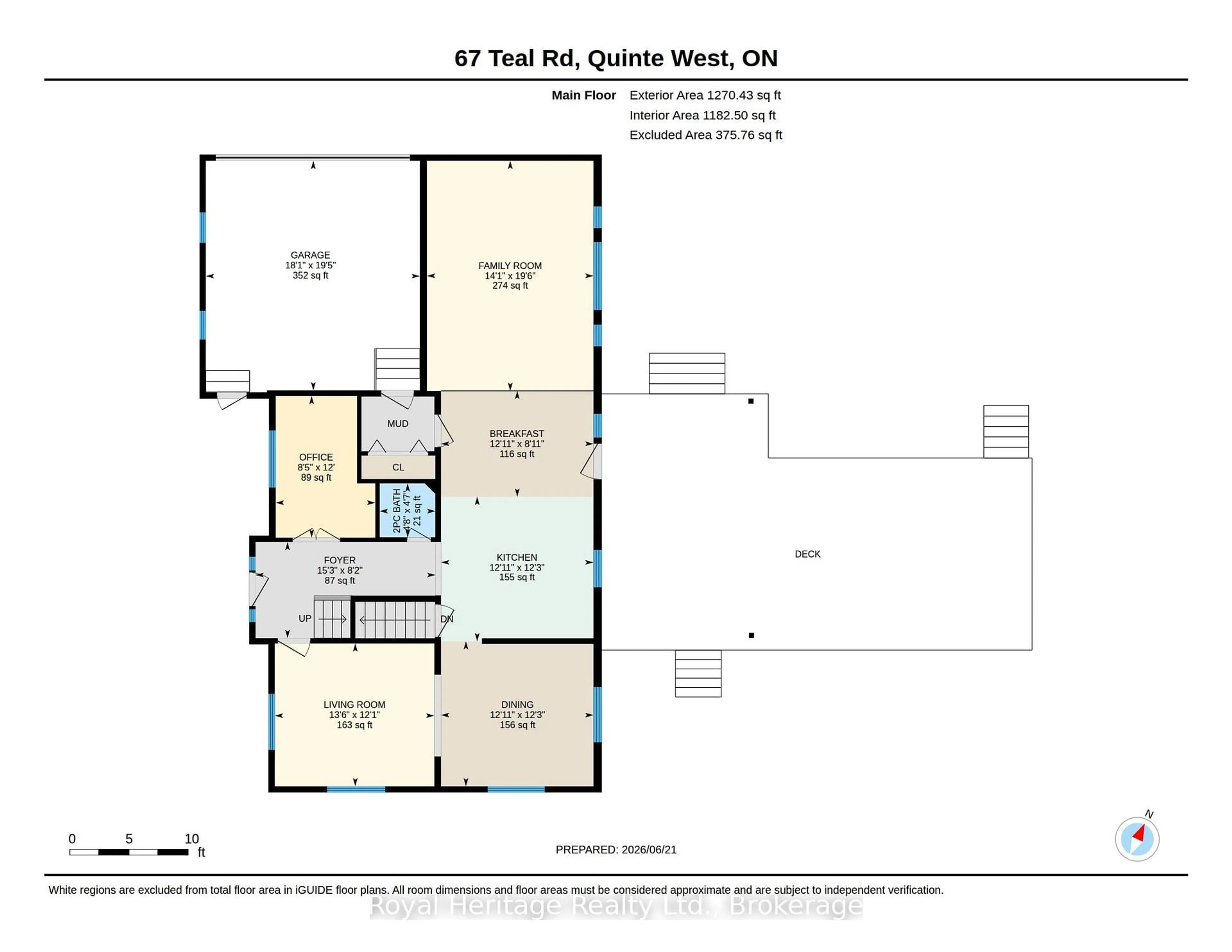 Floor plan for 67 Teal Rd, Quinte West Ontario K8V 0A9