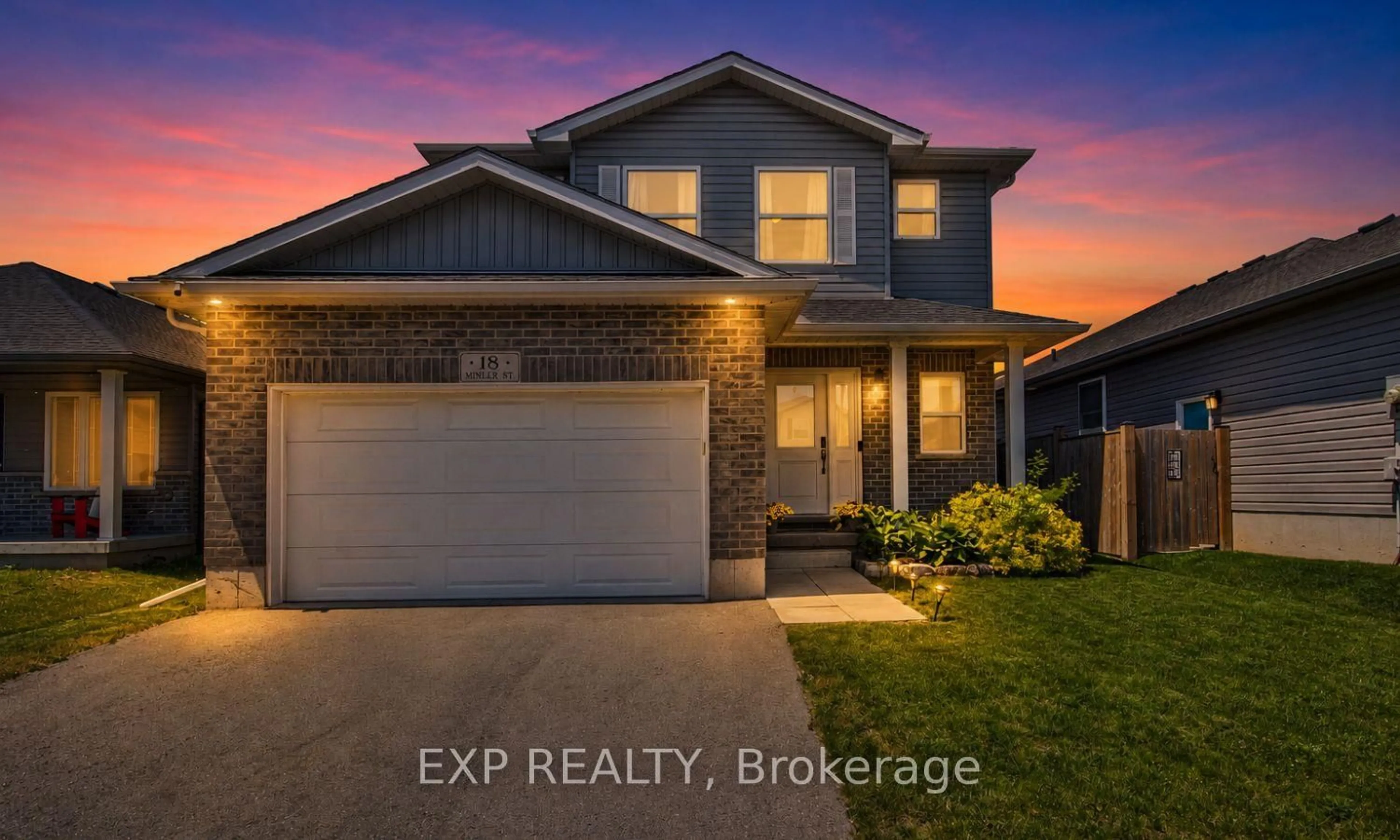 Home with brick exterior material, street for 18 Minler St, Ingersoll Ontario N5C 0C9